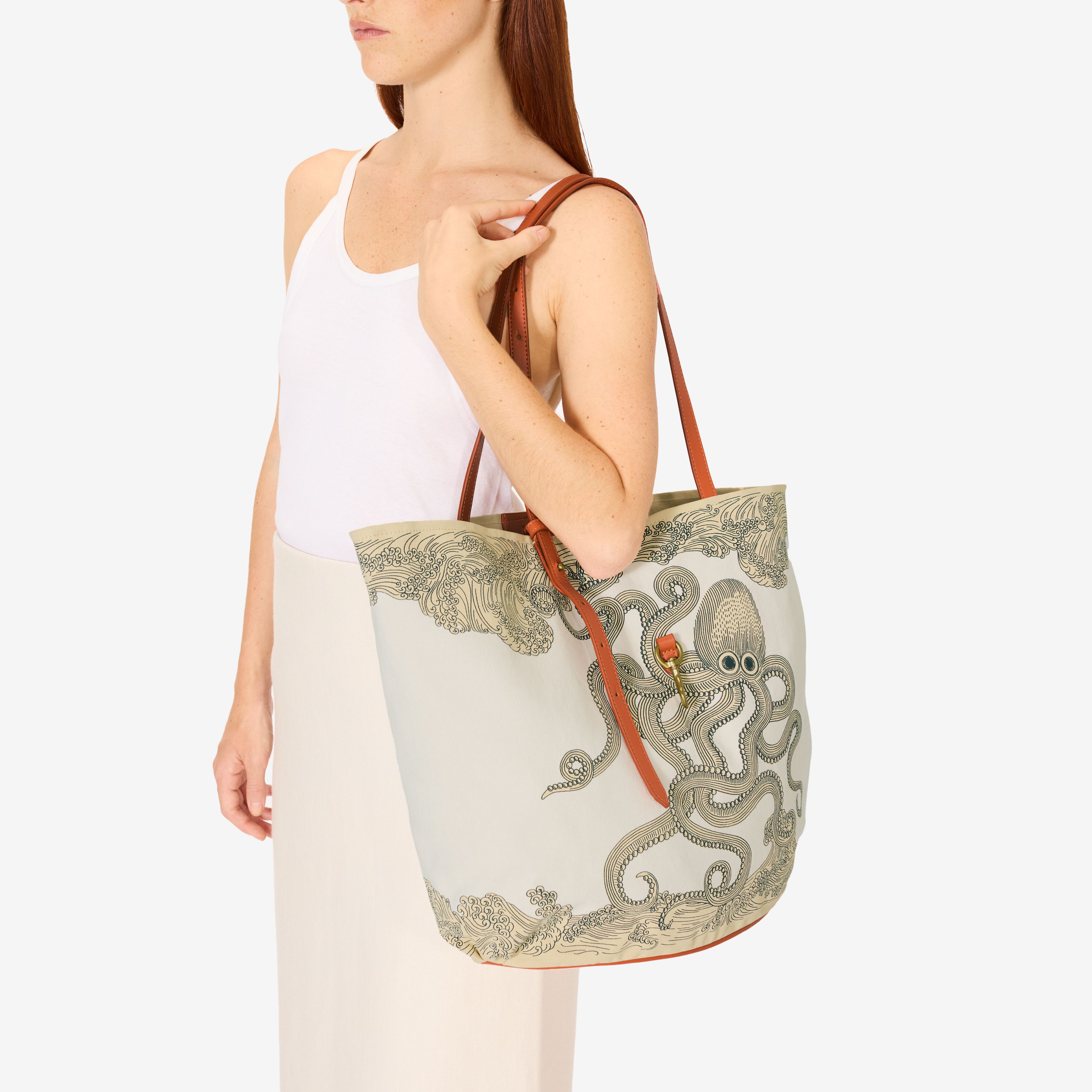 Soft Shopping Bag - Poseidon - Natural