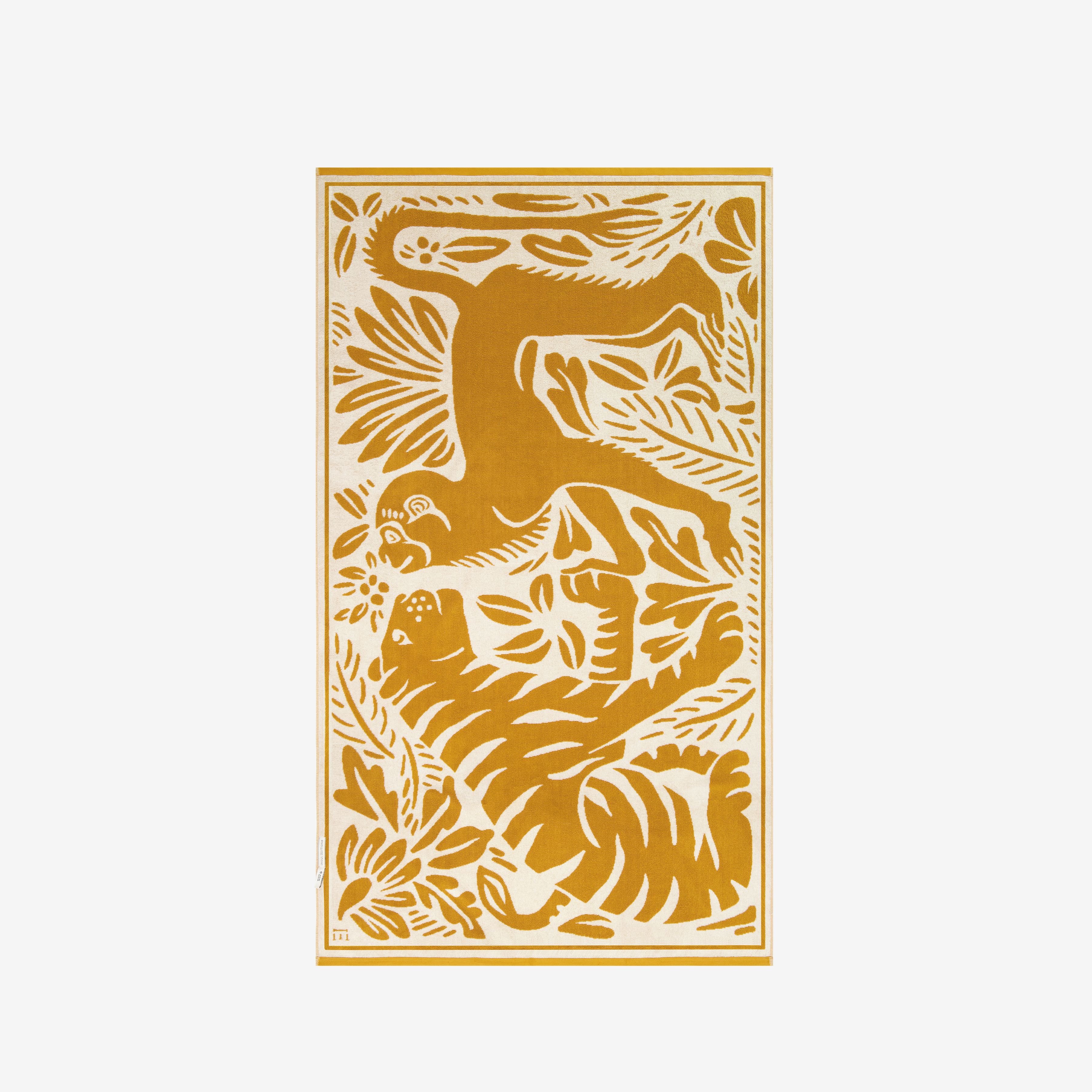 Beach Towel 100 - Jungle - Camel