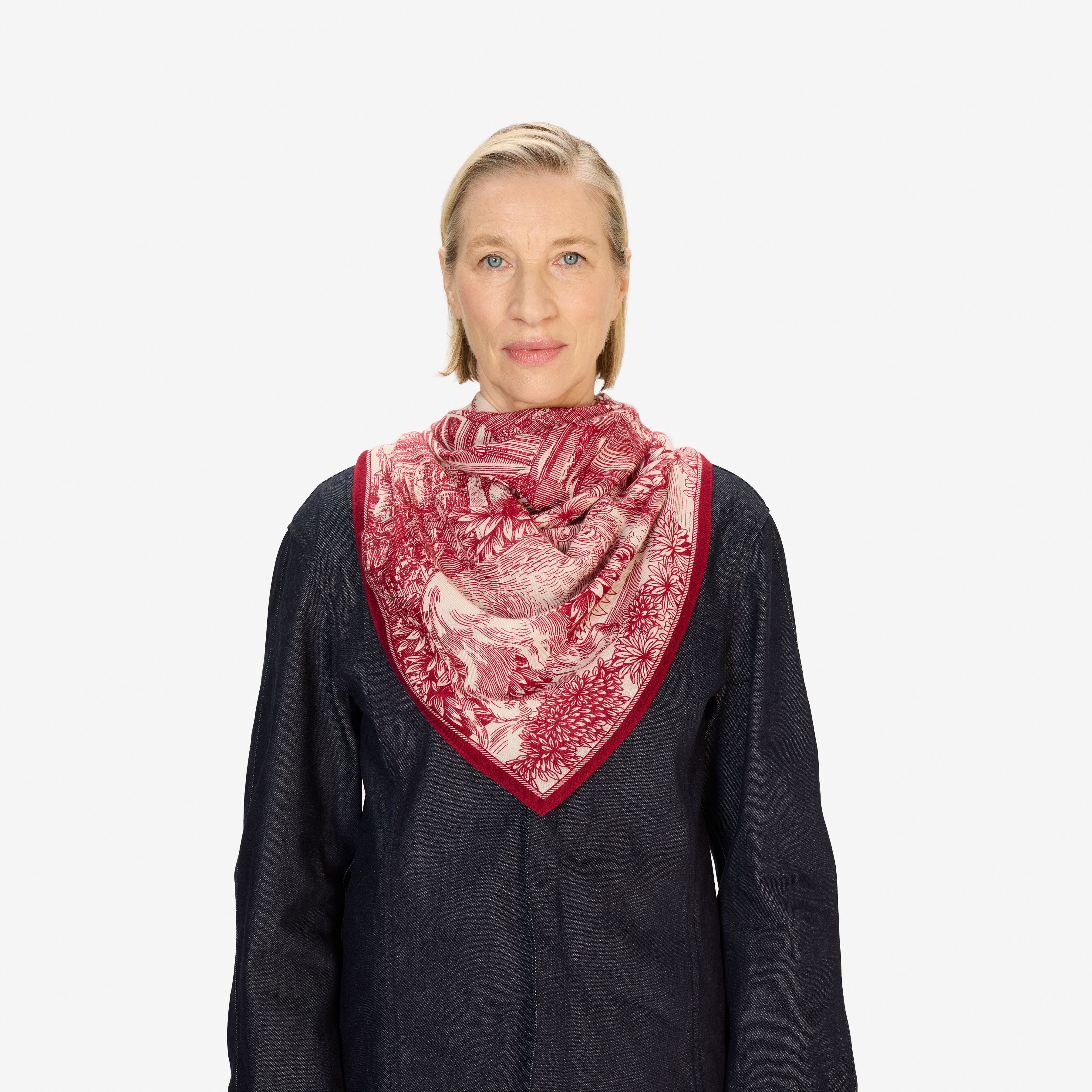 Cashmere Square 130 - Piranesi - Red