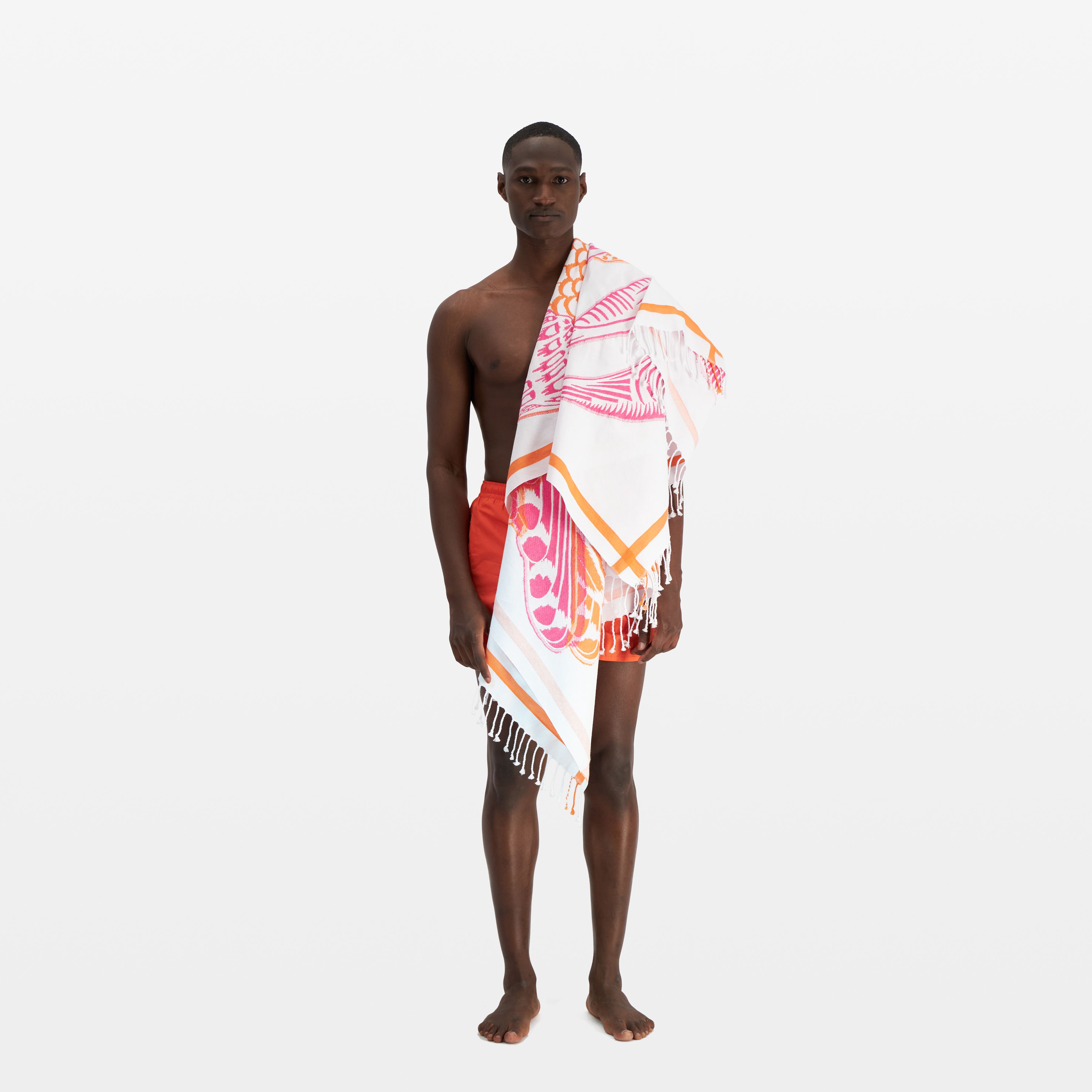 Fouta 100 - Toucan 3D - Rose