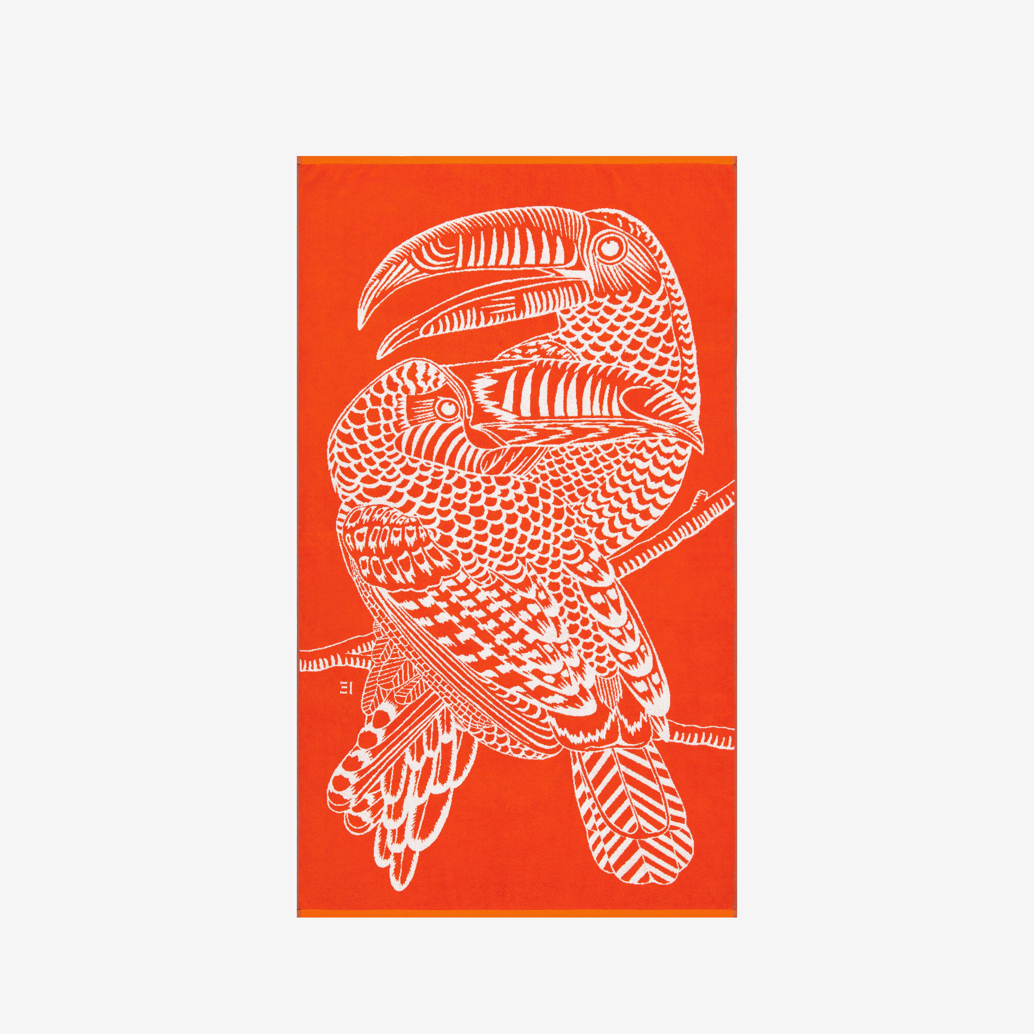 Beach Towel - Toucan - Orange