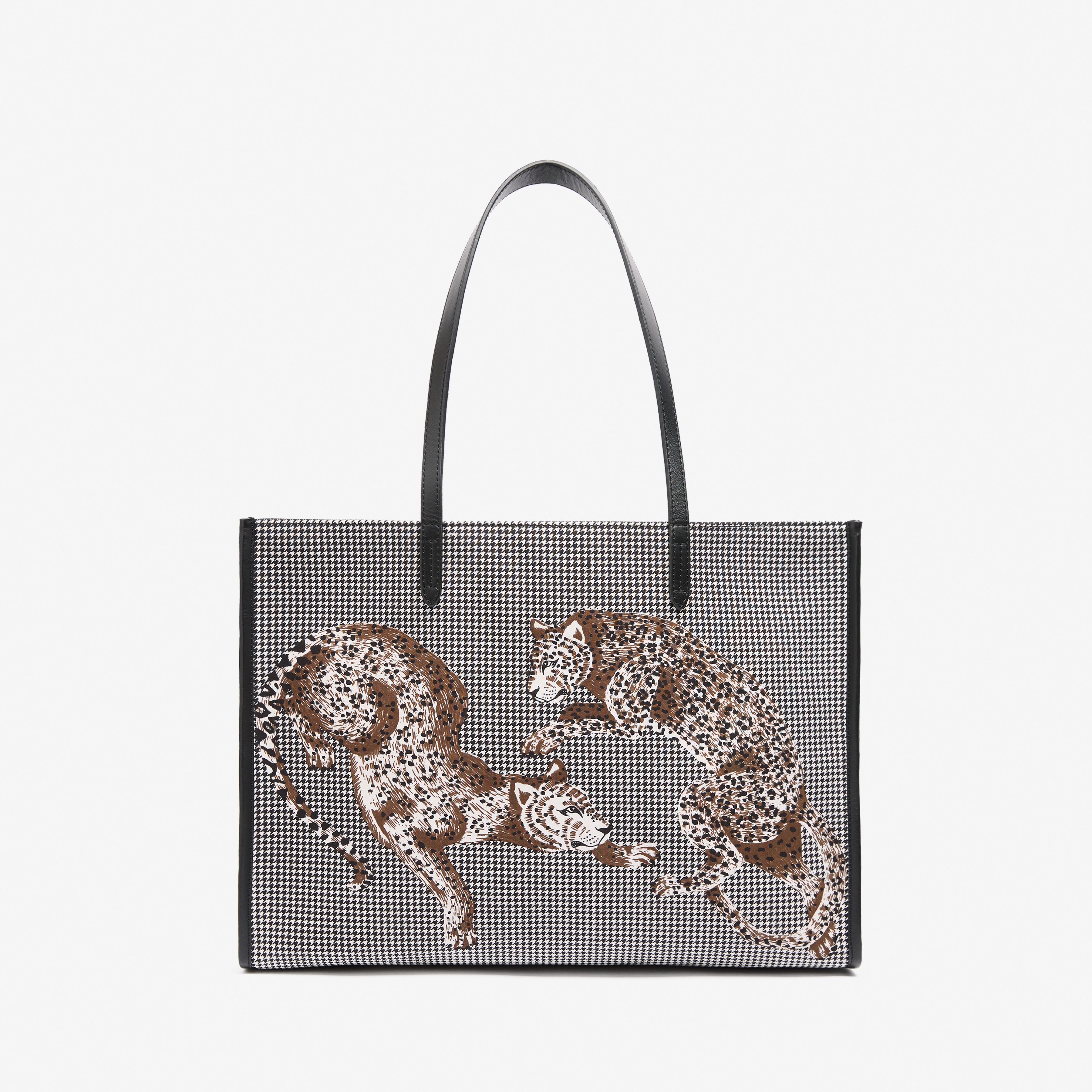 Shopping Bag - Jorgen Houndstooth - Black