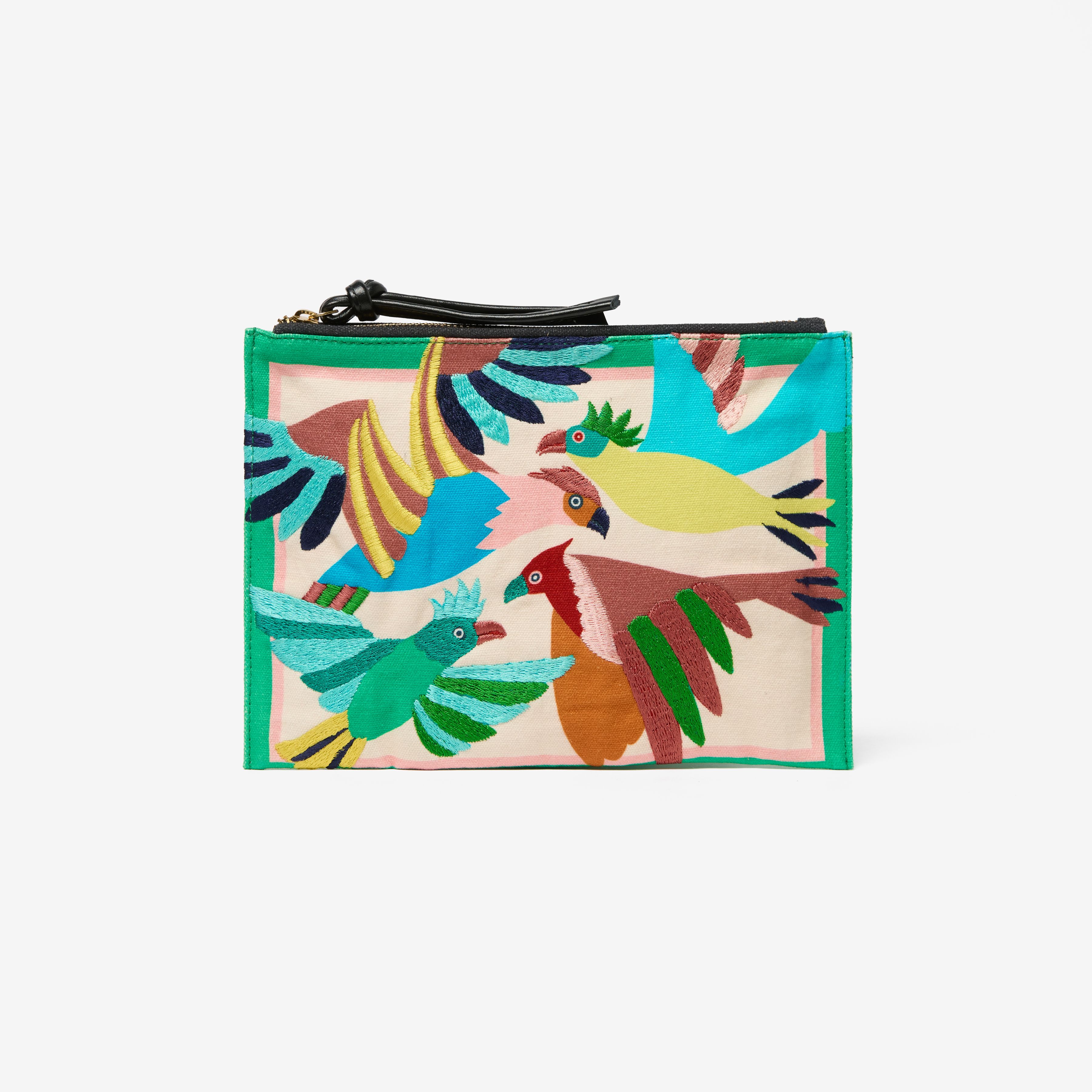 Embroidered Pouch - Voyage - Multicolor