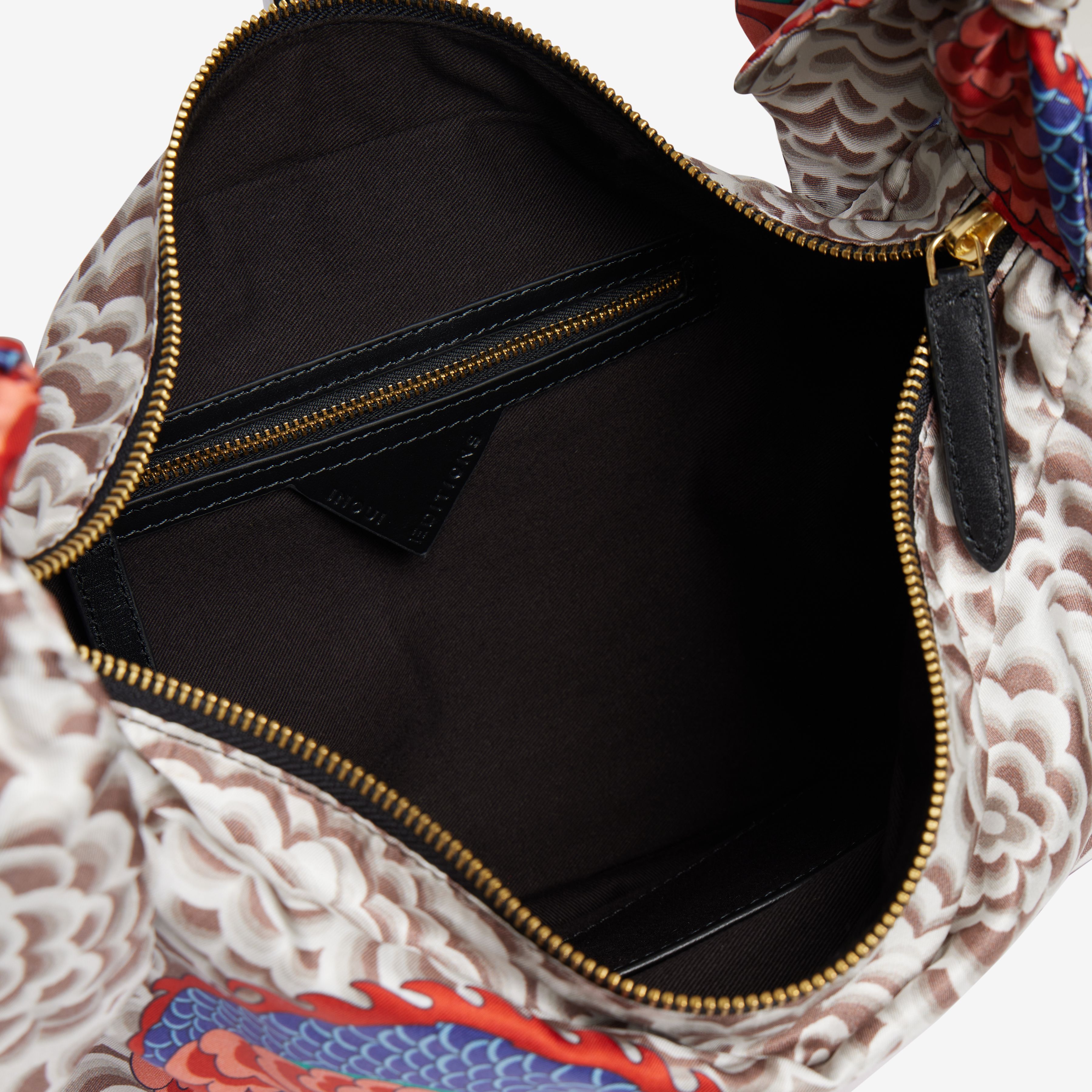 Moon Silk Bag S - Dragon - Grey