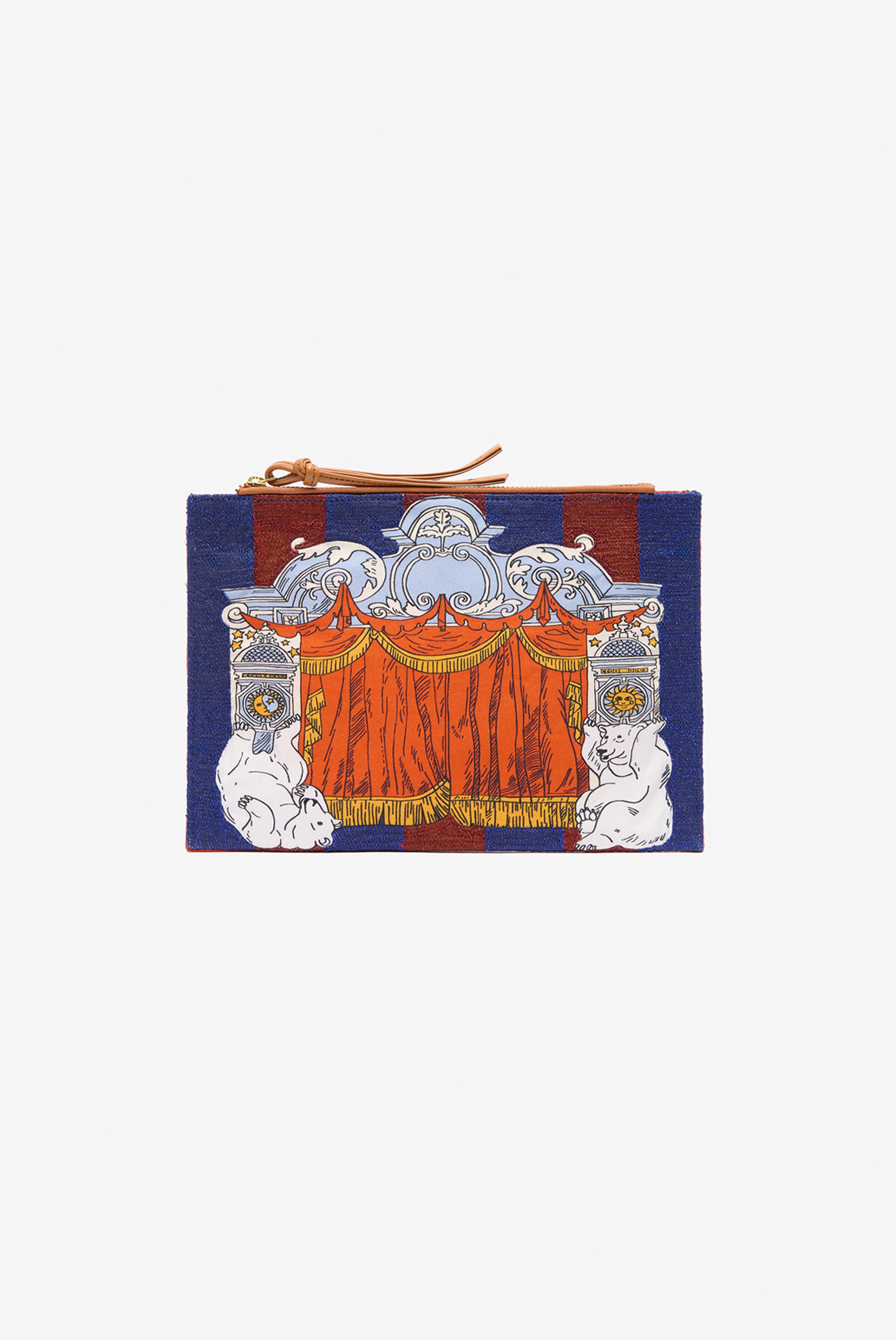 Embroidered Pouch - Le Comedien - Red