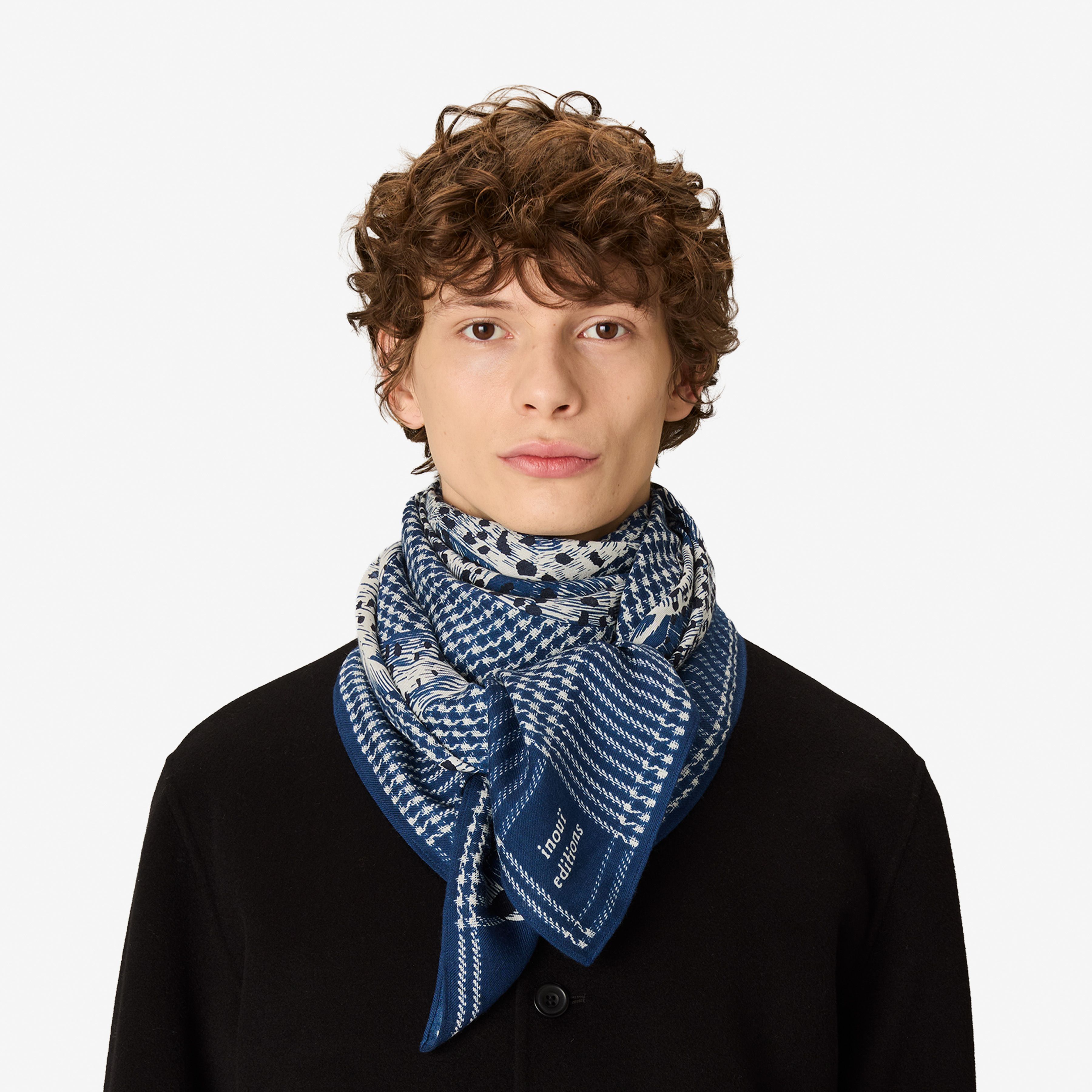 Square 100 - Jorgen Houndstooth - Blue