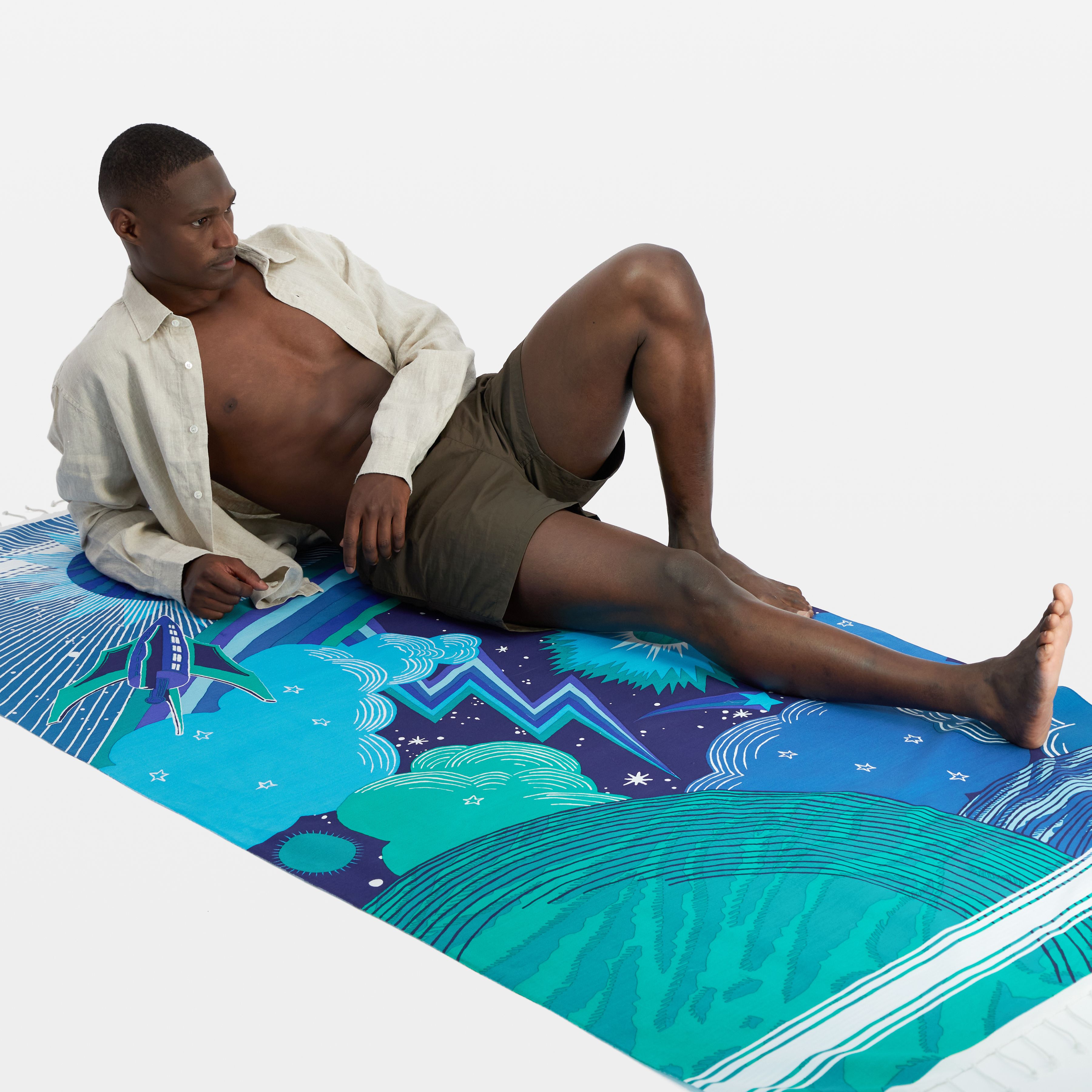 Fouta 100 - Boom - Bleu Turquoise