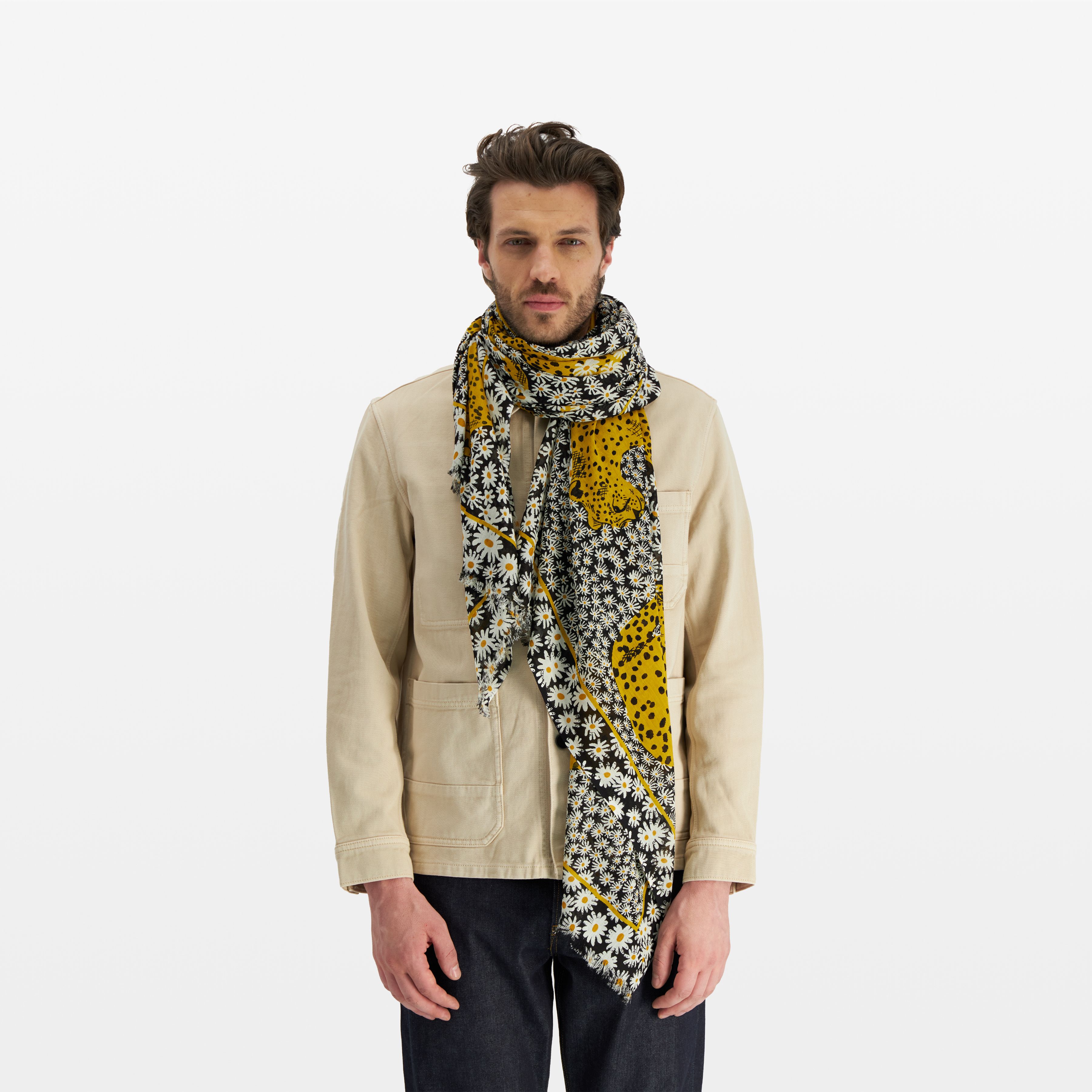 Scarf 100 - Pampa Daisy - Black