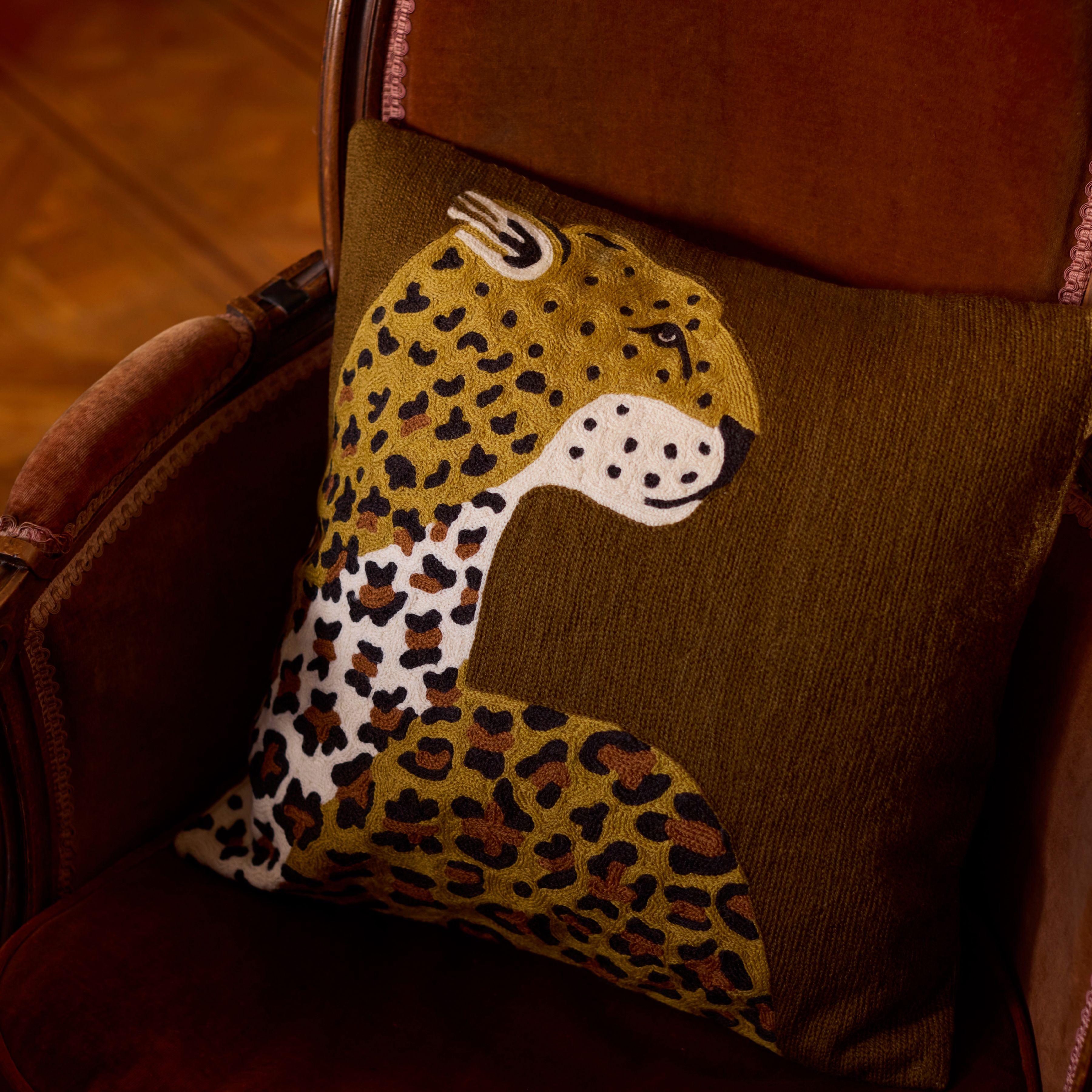 Housse de Coussin 45 - Leopard - Safran