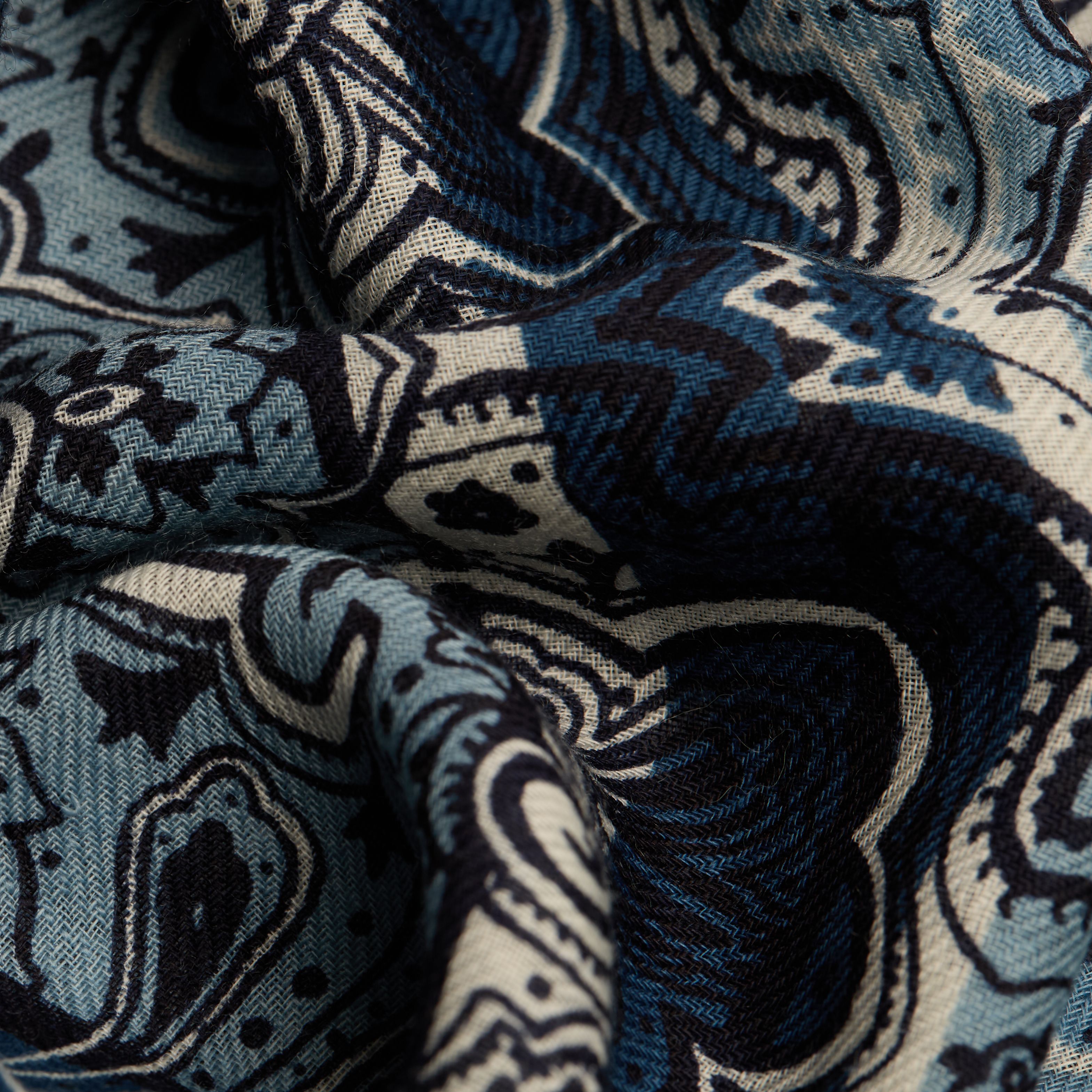 Pañuelo 70 - Paisley - Azul