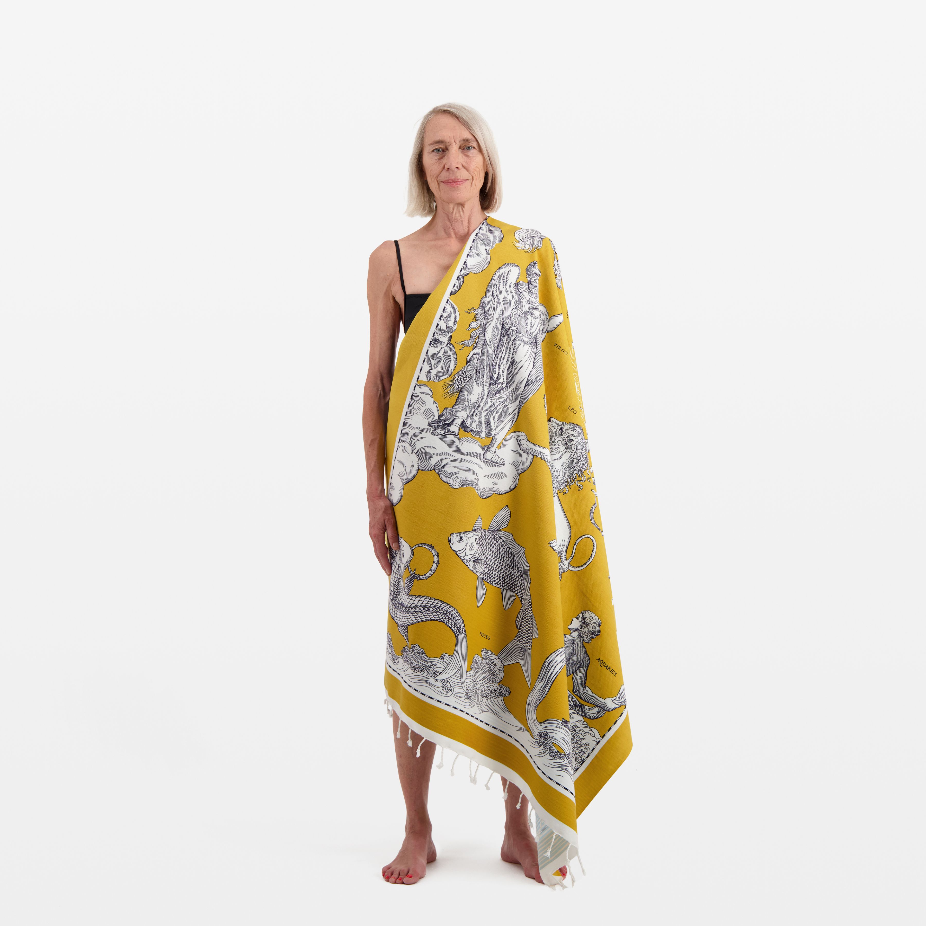 Fouta Towel 100 - Astrologie - Yellow