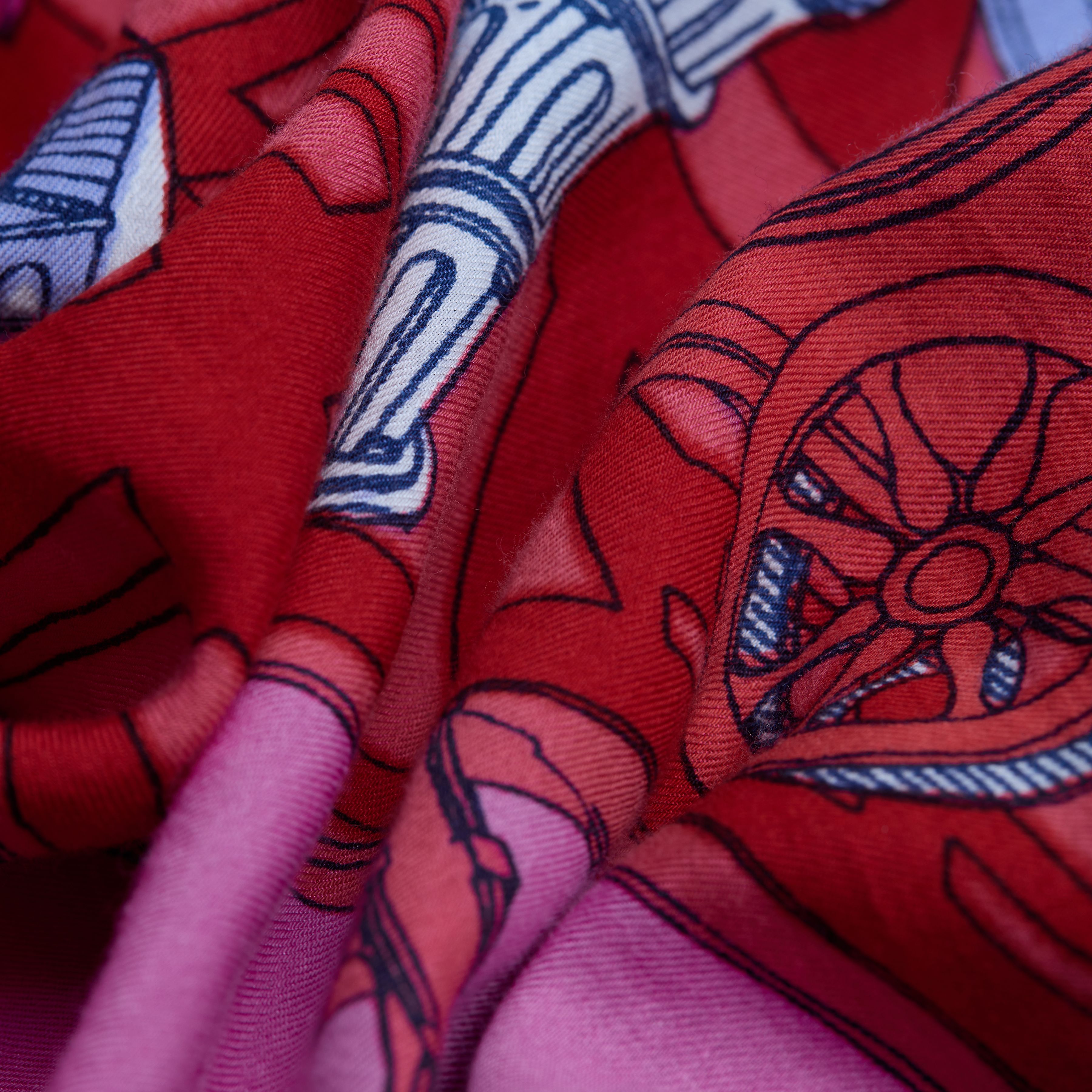 Scarf 100 - Rome - Red
