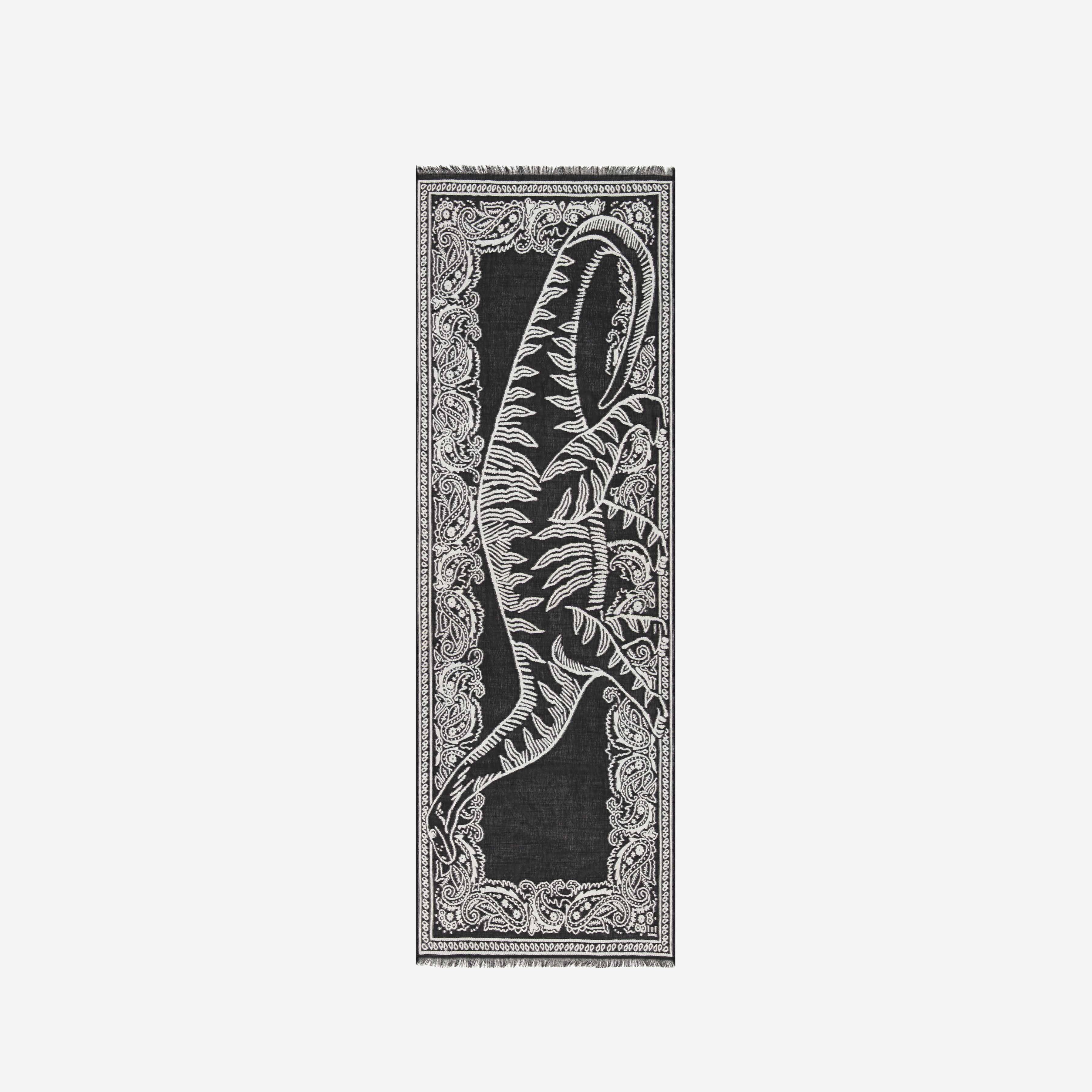 Écharpe 70 3D - Dino - Noir