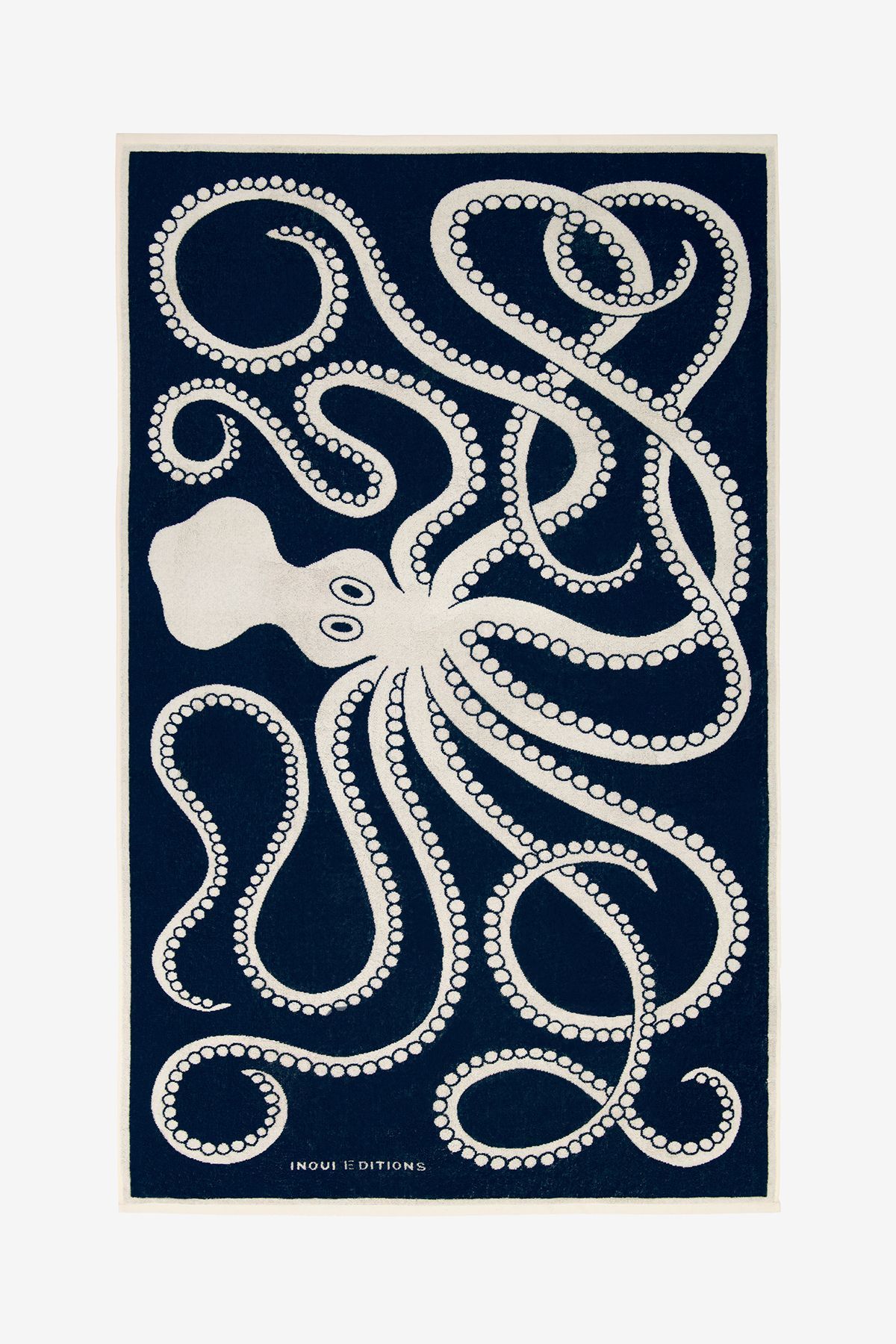 Beach Towel 100 - Octopus - Bleu