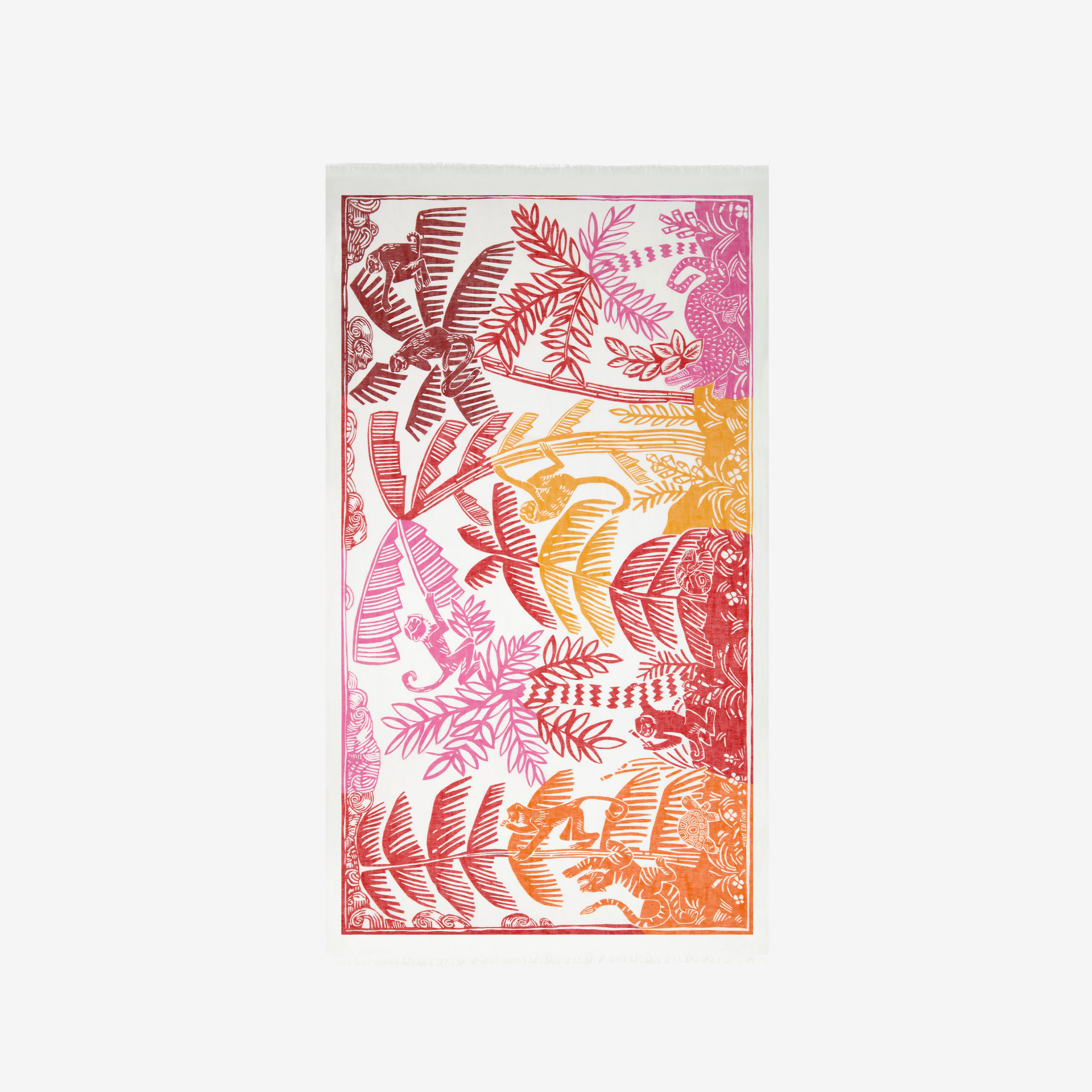 Scarf 100 - Jungle - Red
