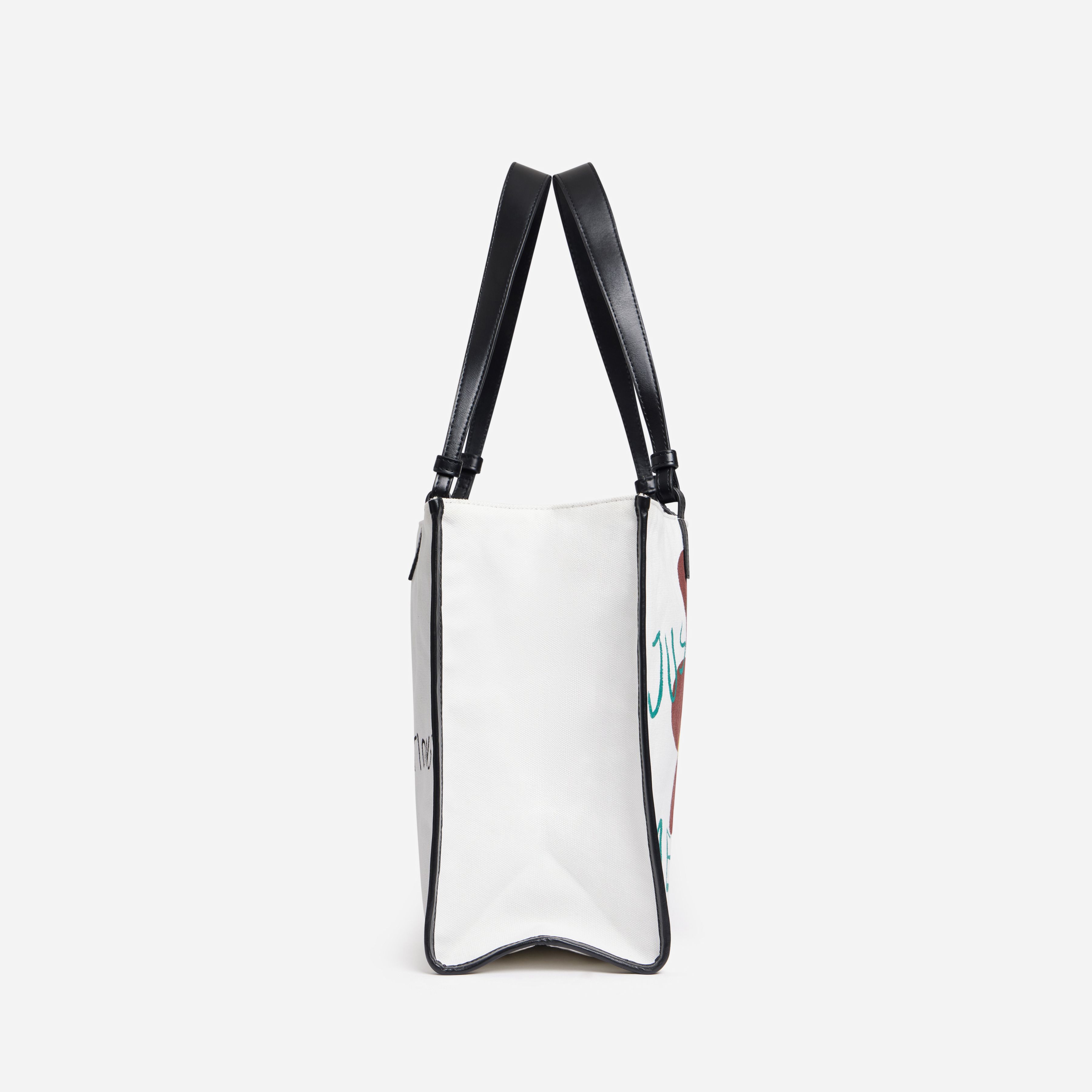 Shopping Bag - Flower - White