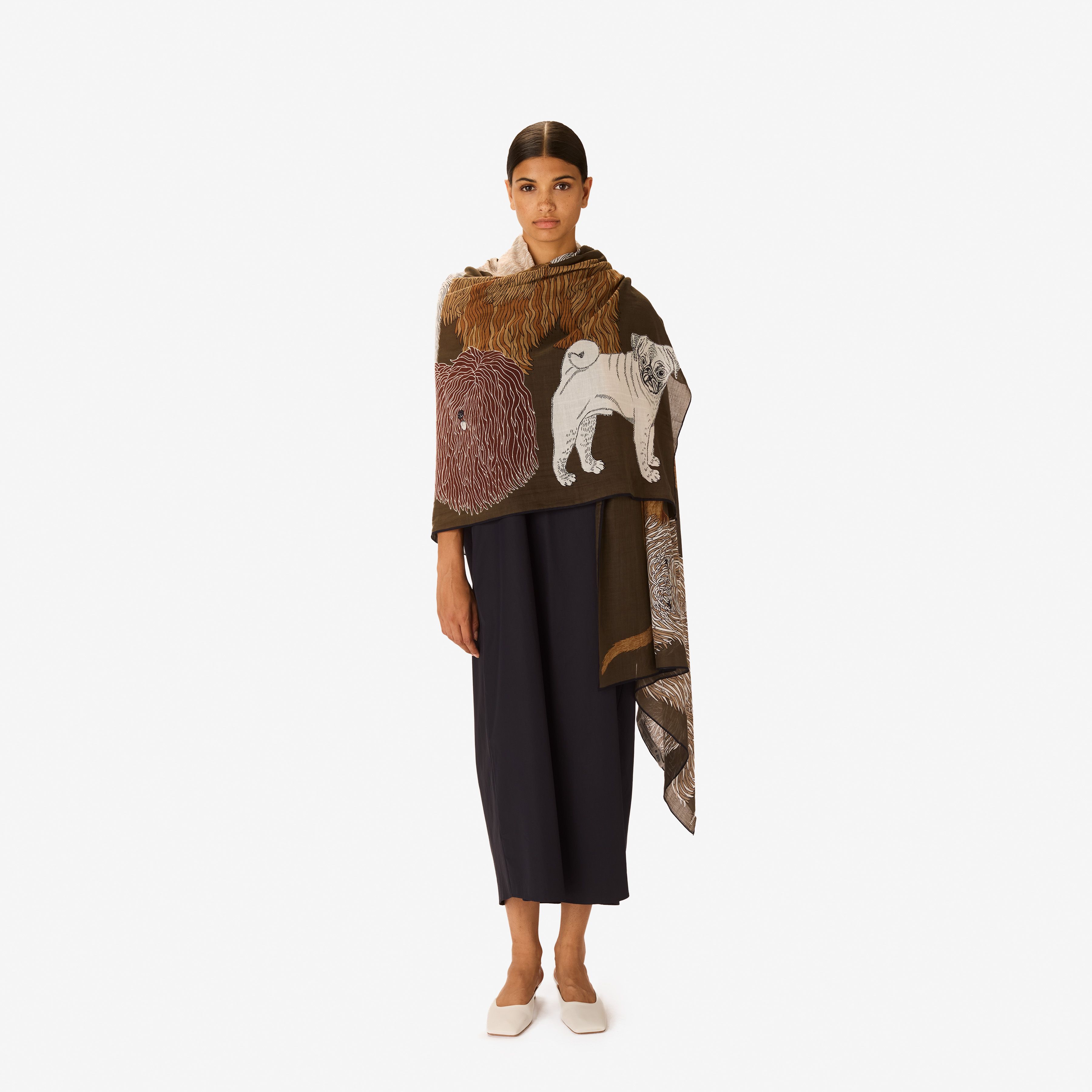 Scarf 100 Cotton - Toutou - Grey