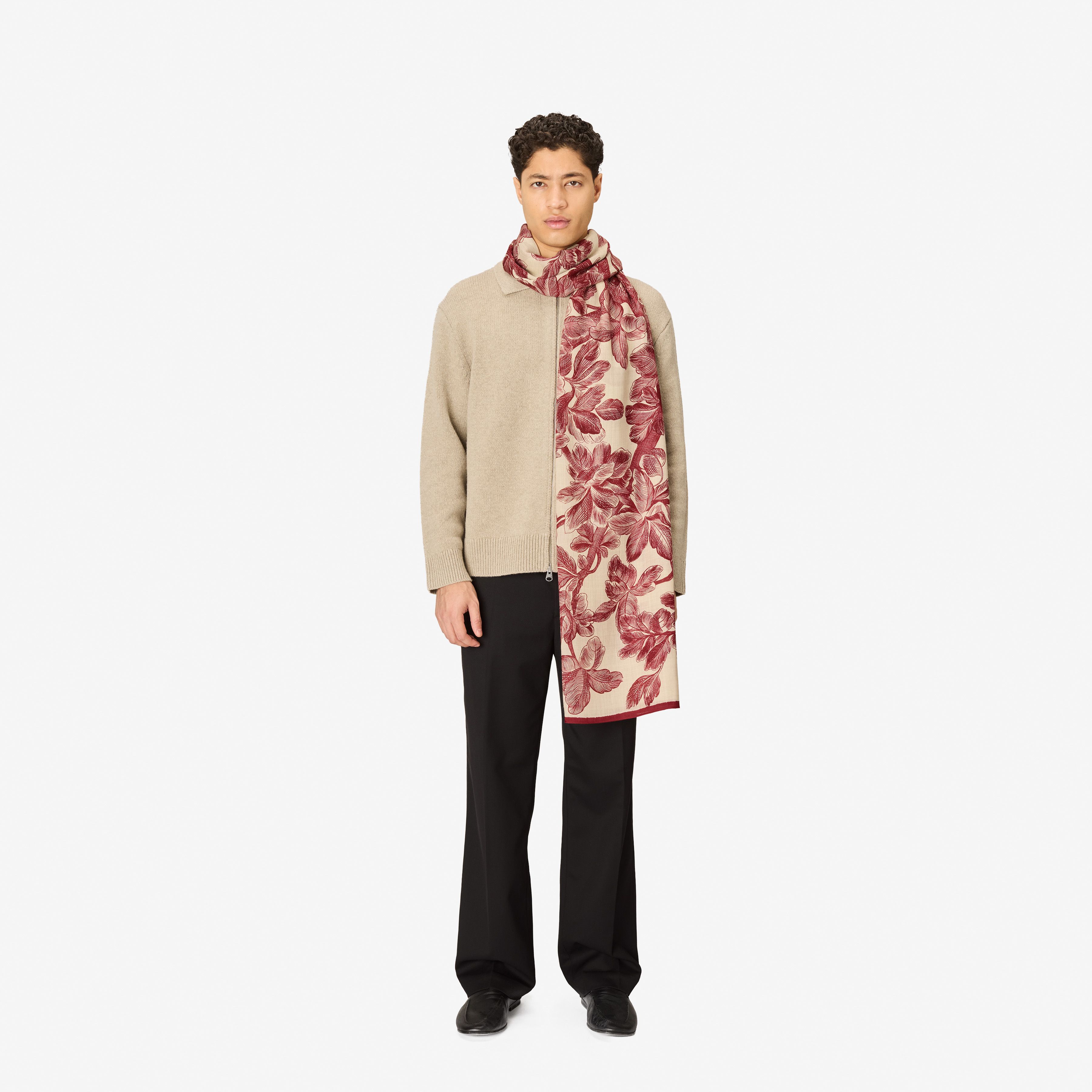 Scarf 100 - Arboris - Burgundy