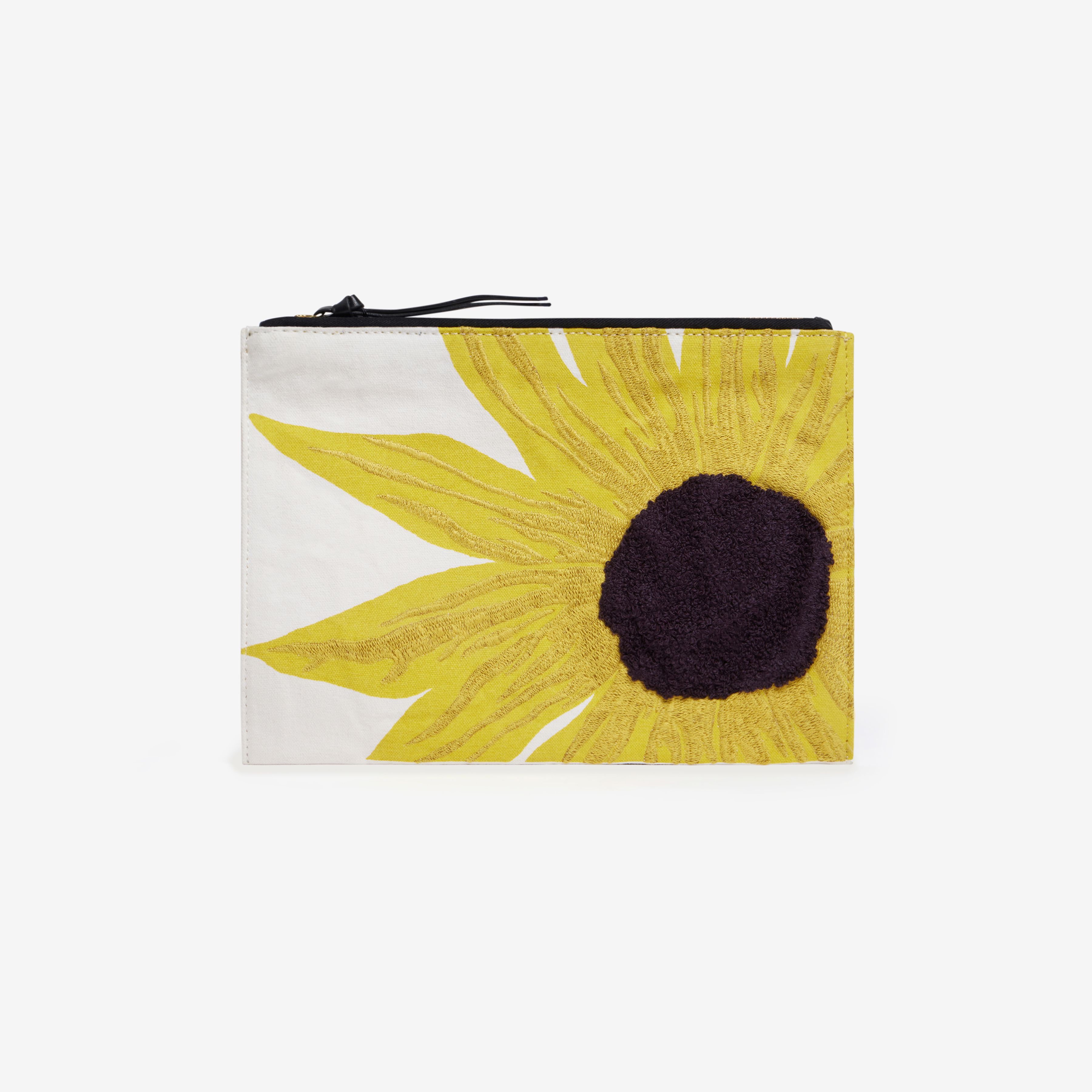 Embroidered Pouch - Soleil - Yellow