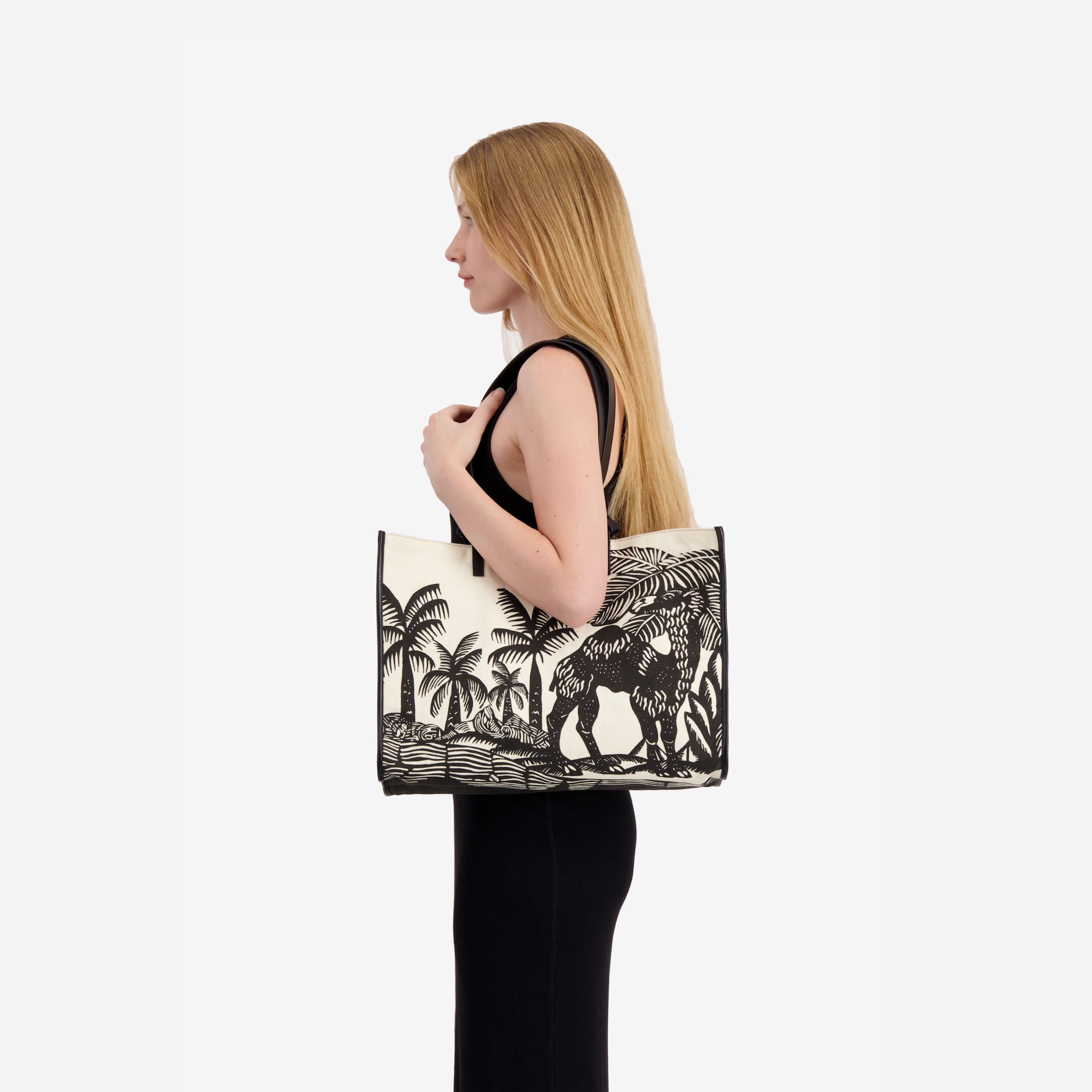 Shopping Bag - Dromadaire et Poulpe - Black And White