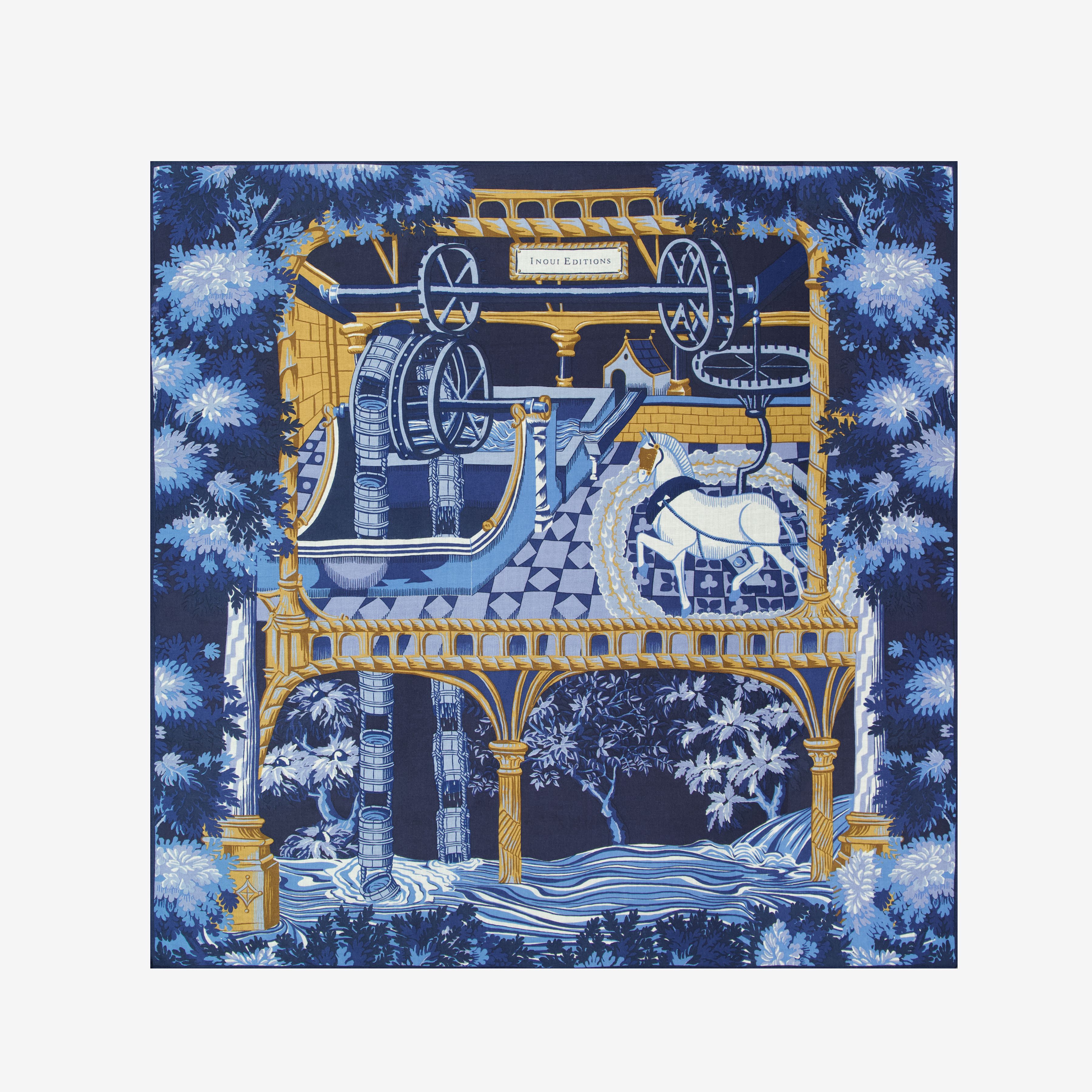 Quadratisches 130 - Manufacture - Blau
