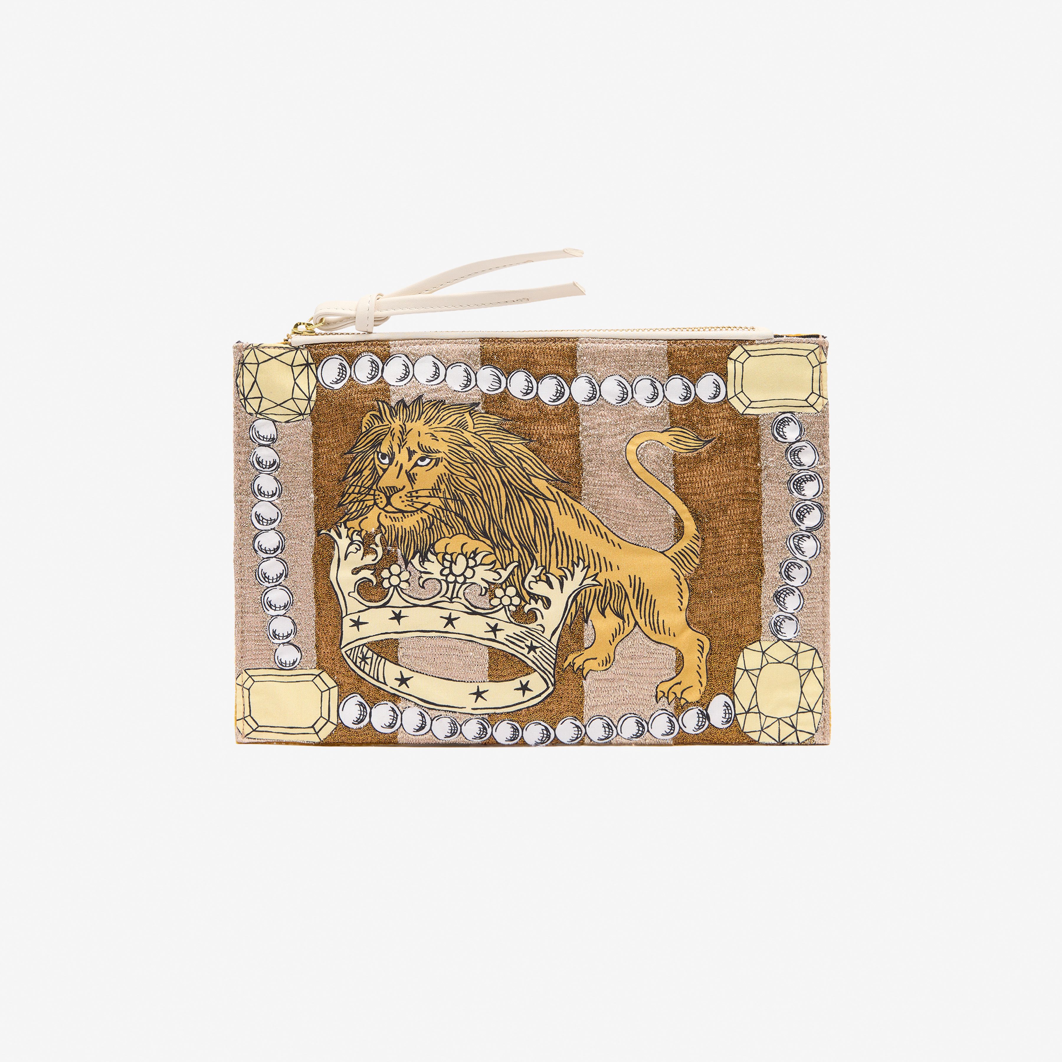Embroidered Pouch - Le Joaillier - Natural