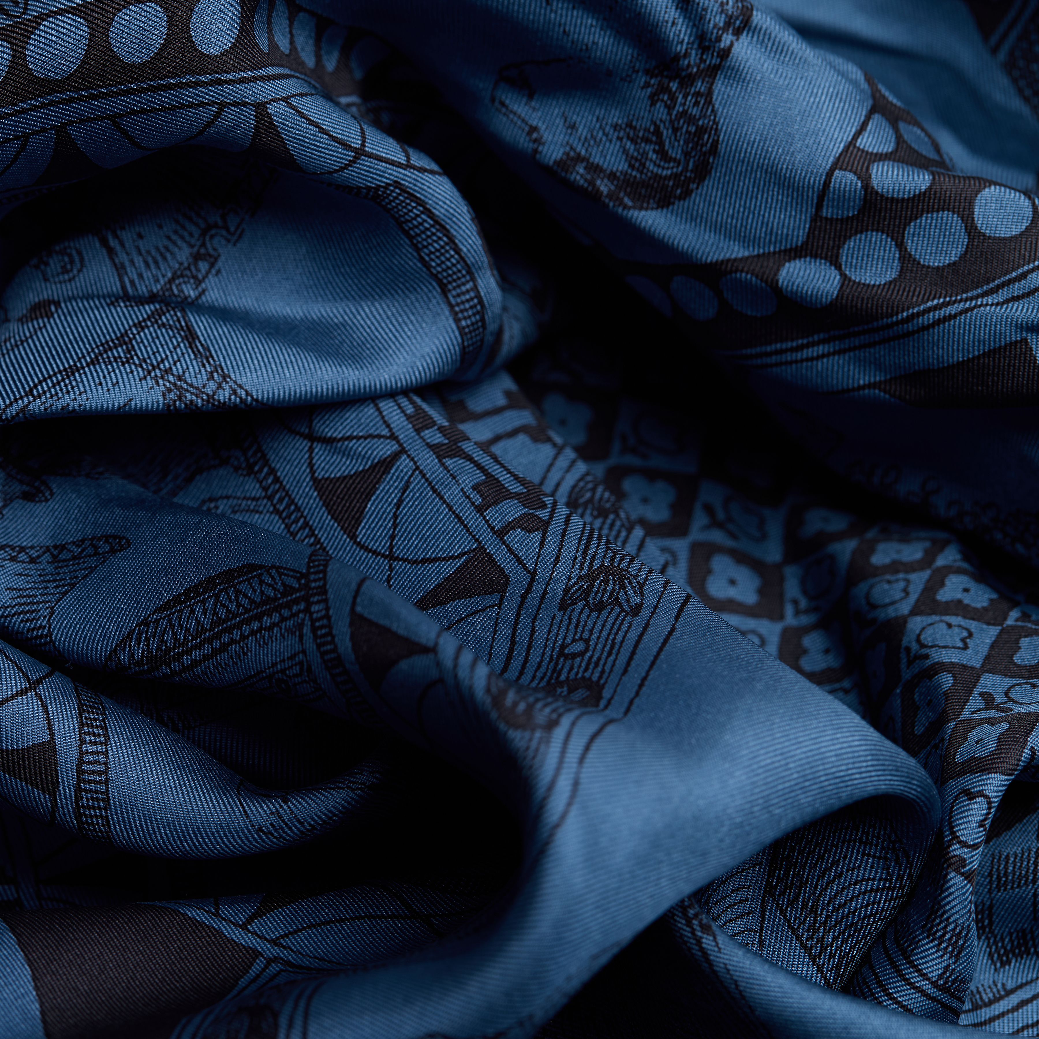 Pañuelo 65 - Barocco - Azul