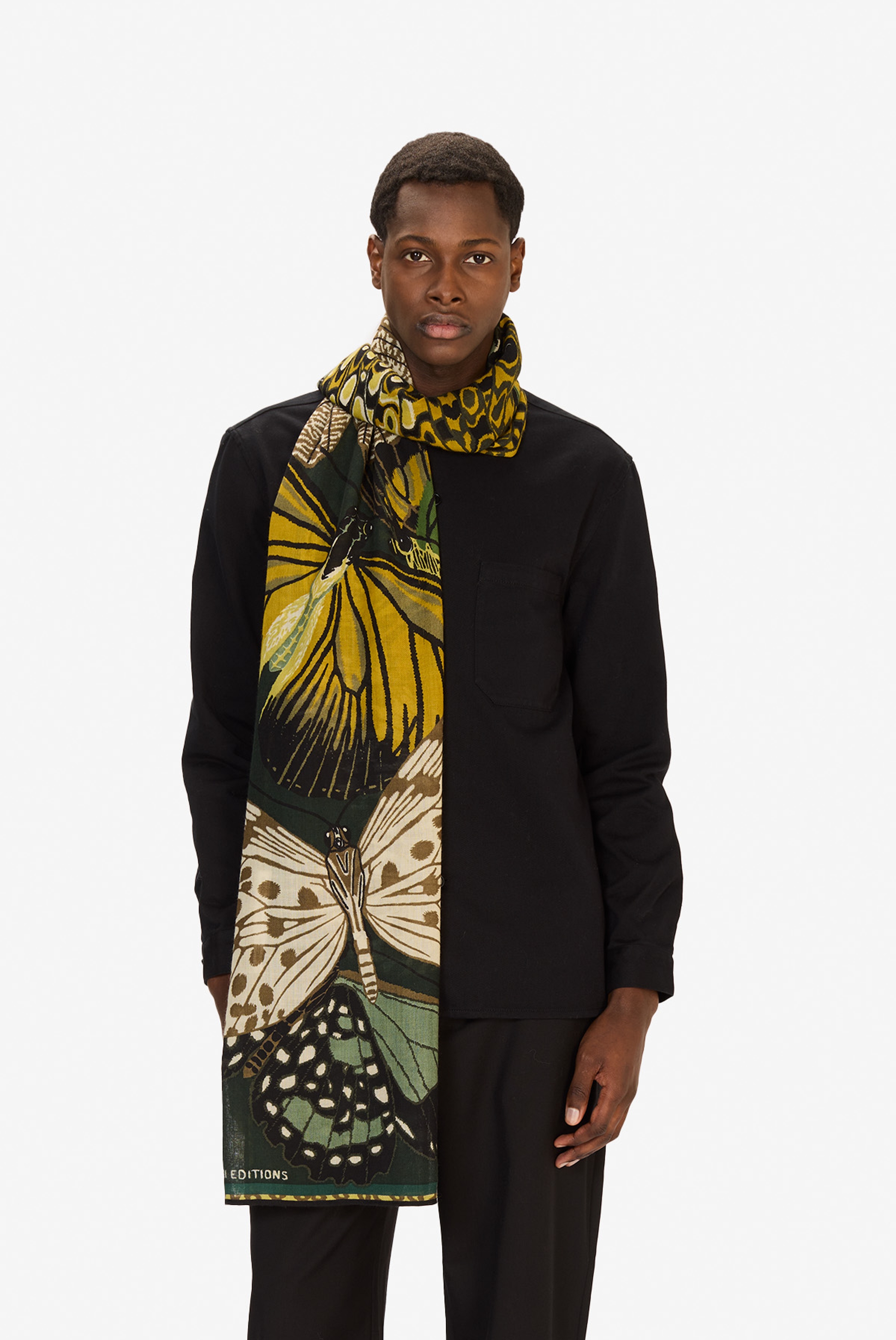 Scarf 70 - Papillons - Emerald