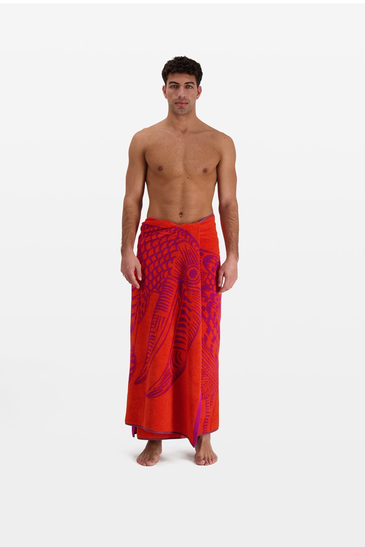 Serviette de Plage - Toucan - Fuchsia
