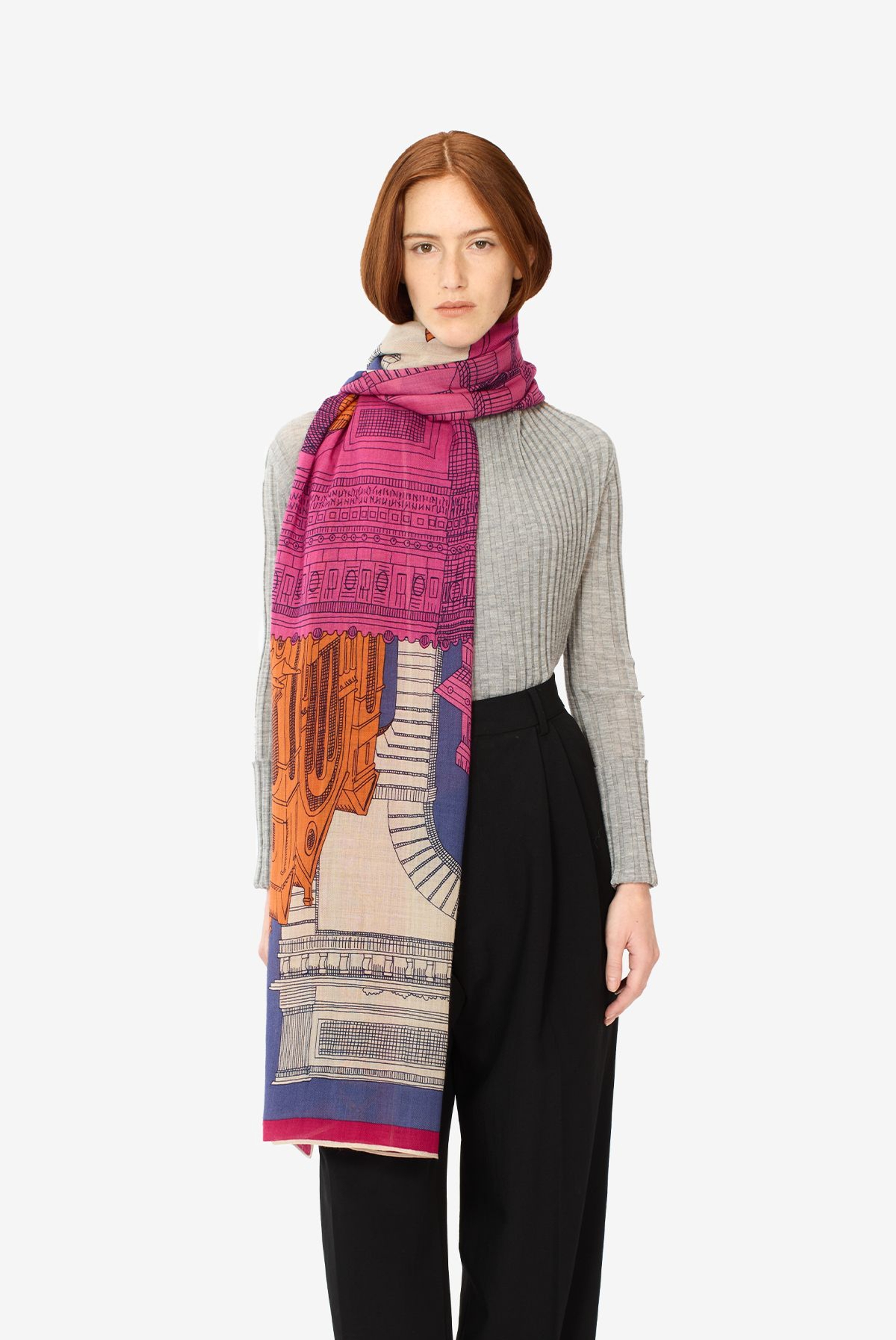 Scarf 100 - Paris - Fuchsia