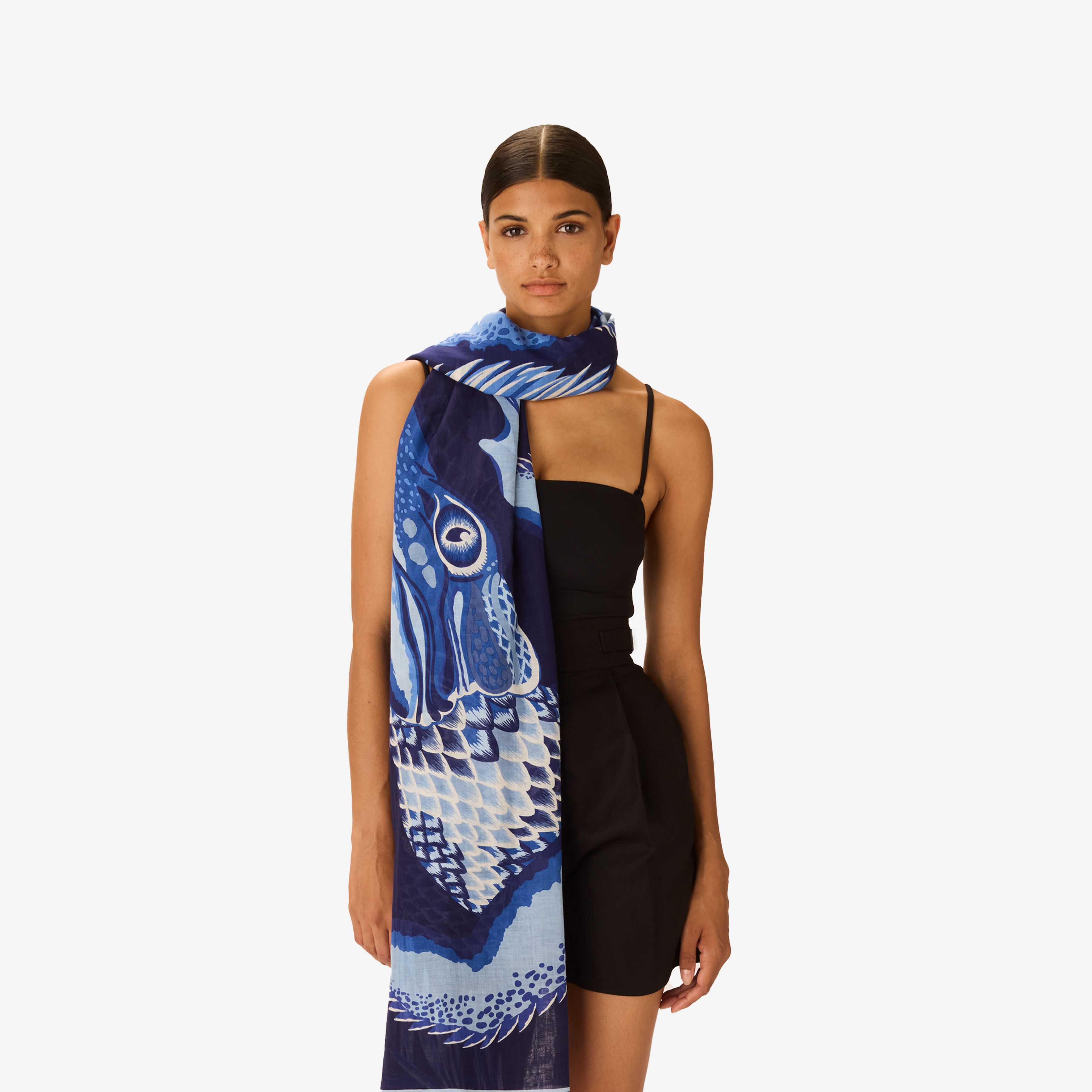 Scarf 100 - Croco - Navy