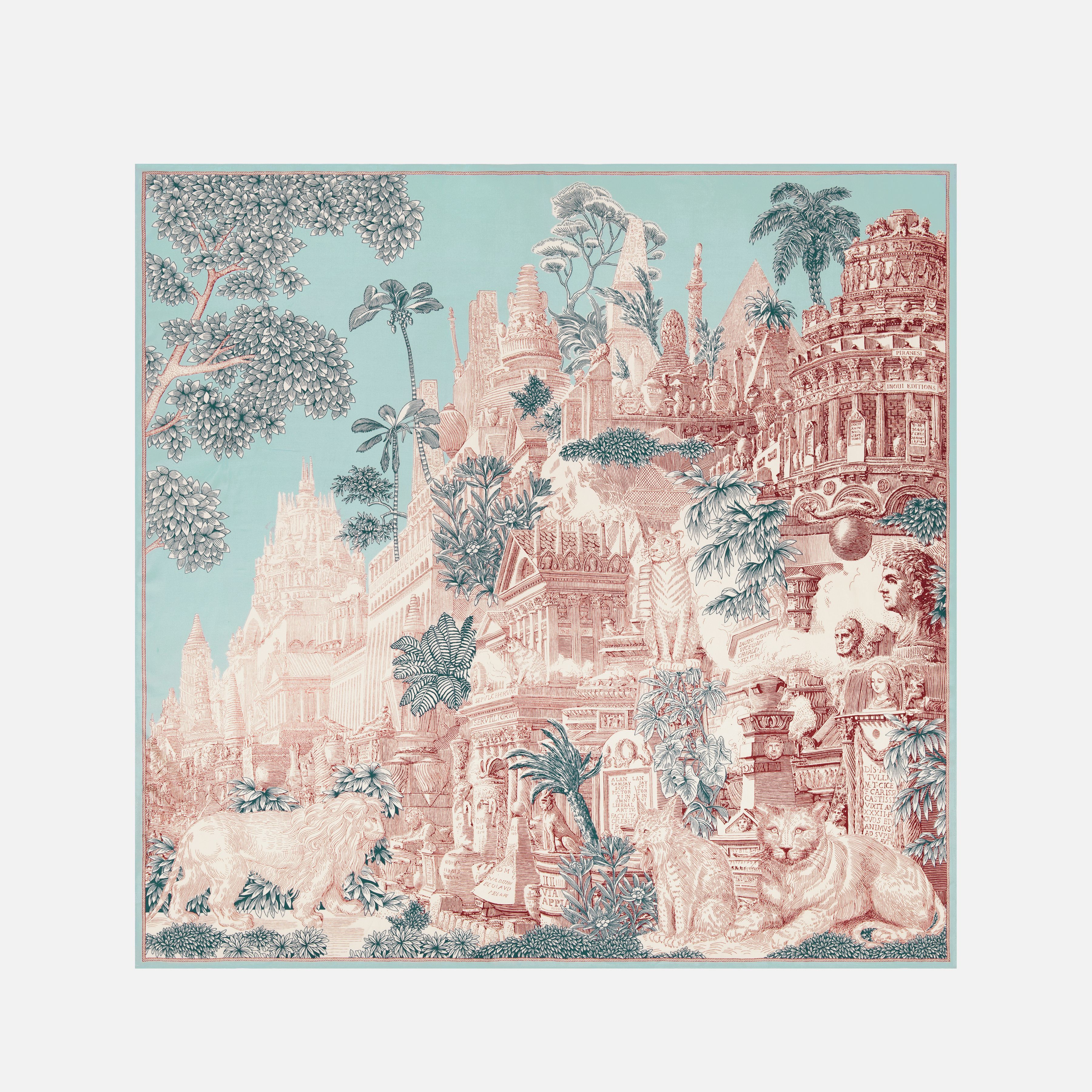 Pañuelo 130 - Piranesi - Turquesa