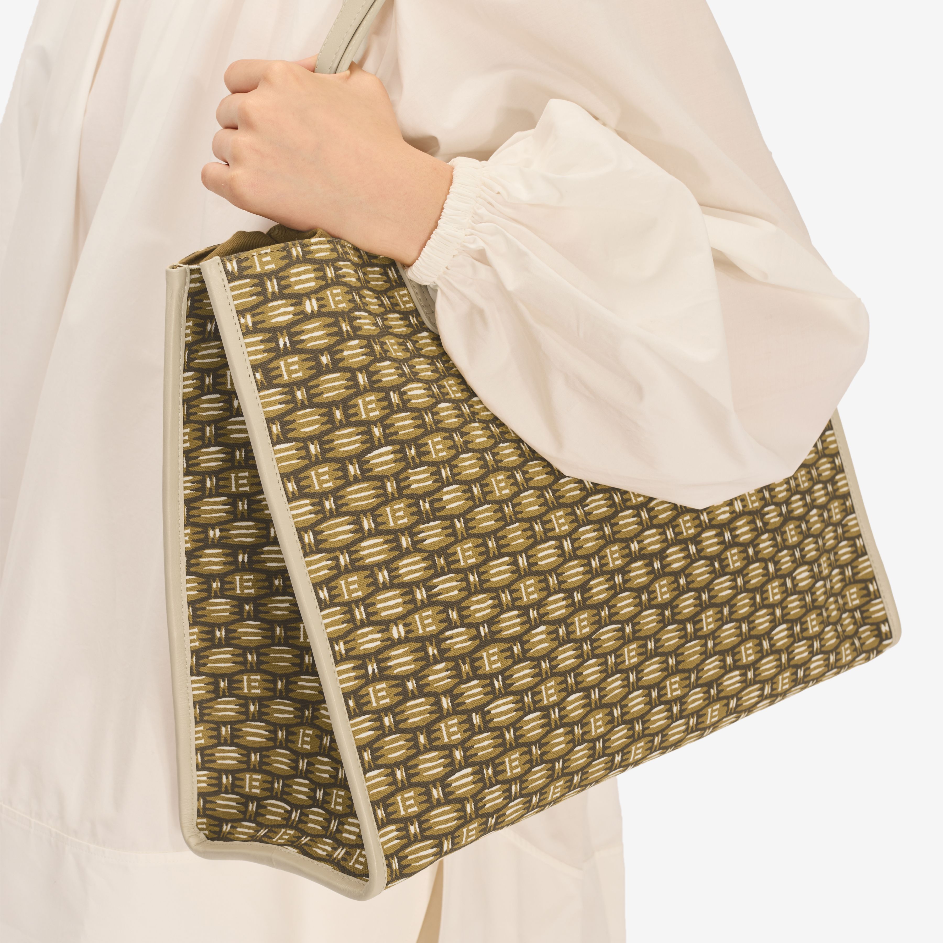 Shopping Bag - Cannage - Khaki