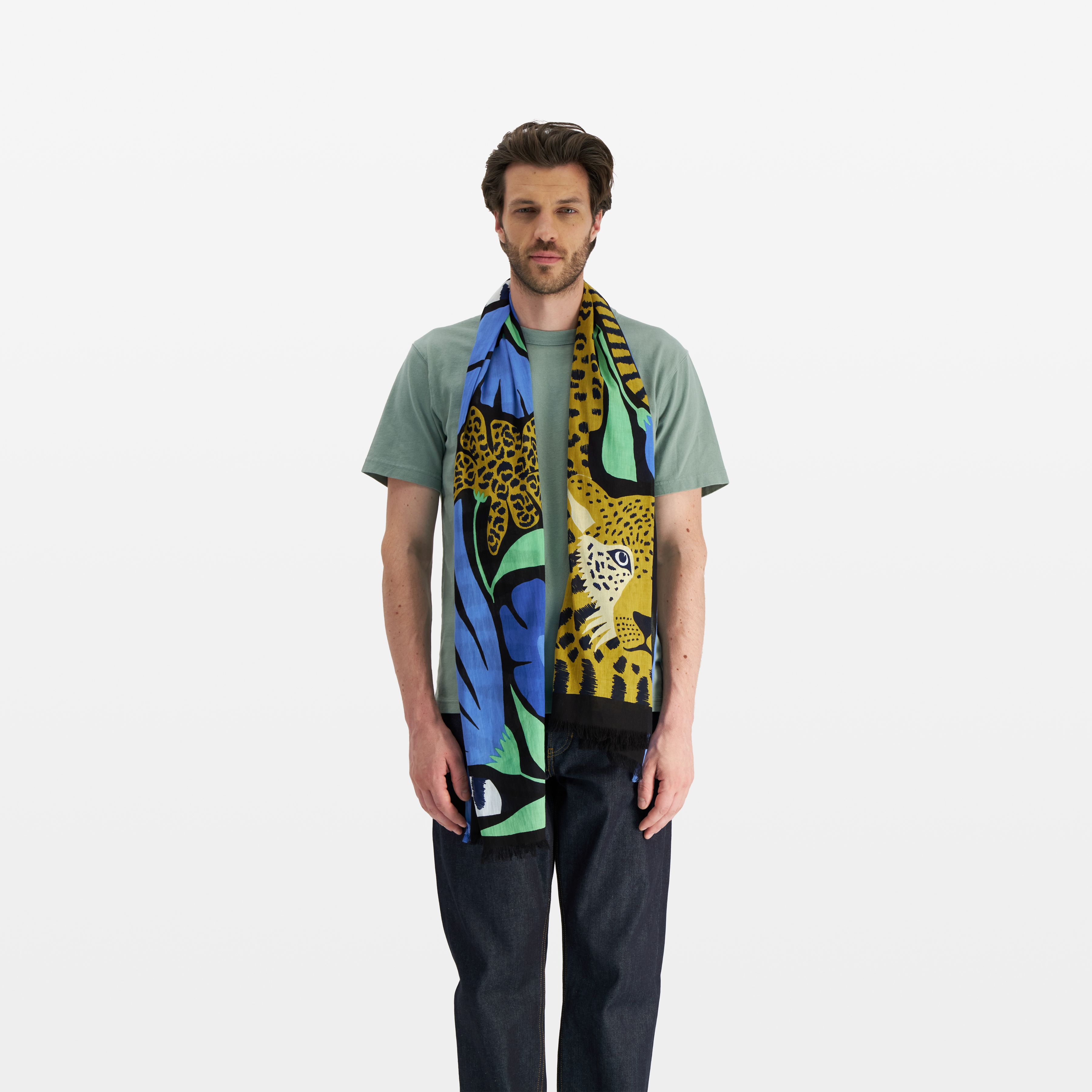 Scarf 100 - Folk - Black