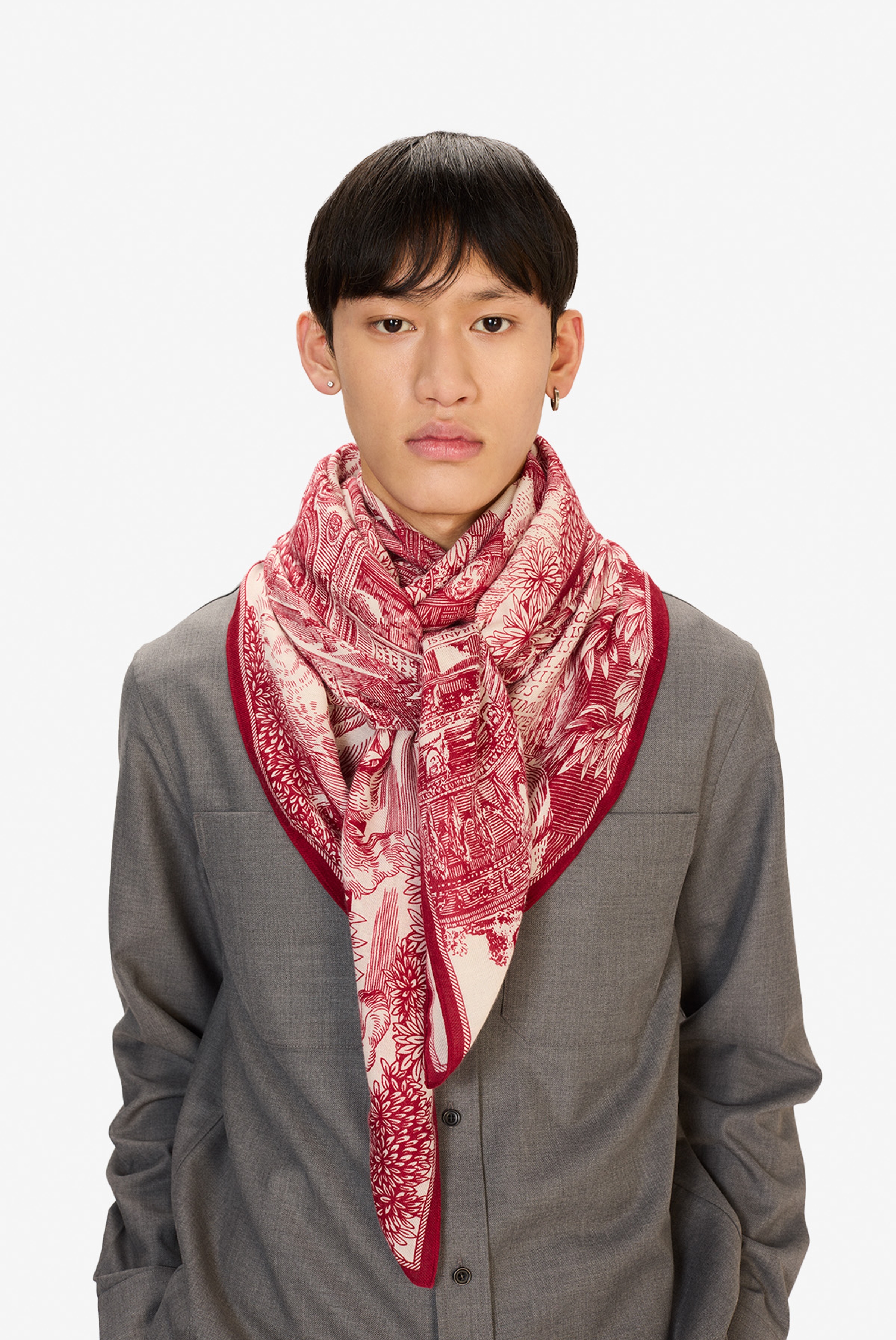 Cashmere Square 130 - Piranesi - Red