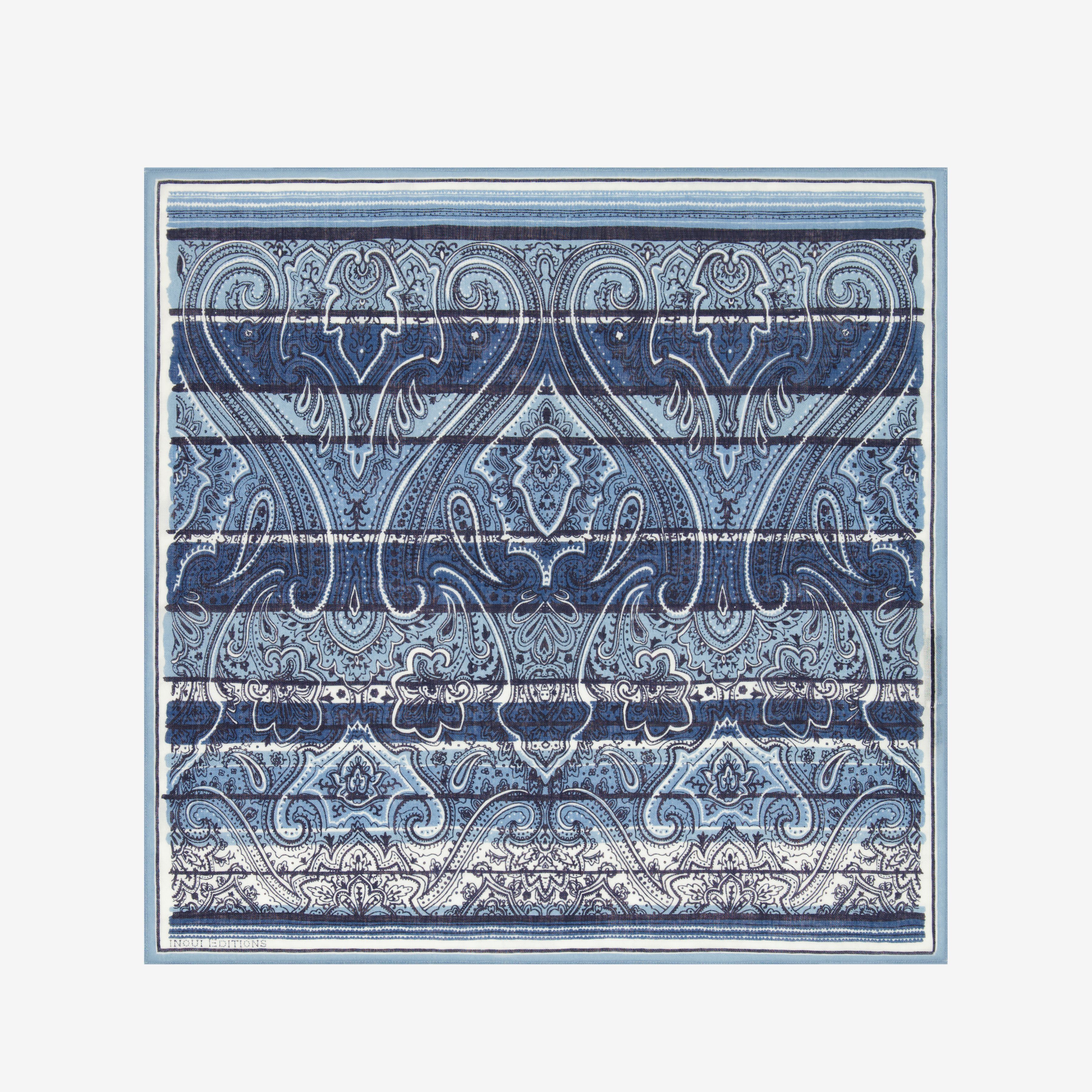 Pañuelo 70 - Paisley - Azul
