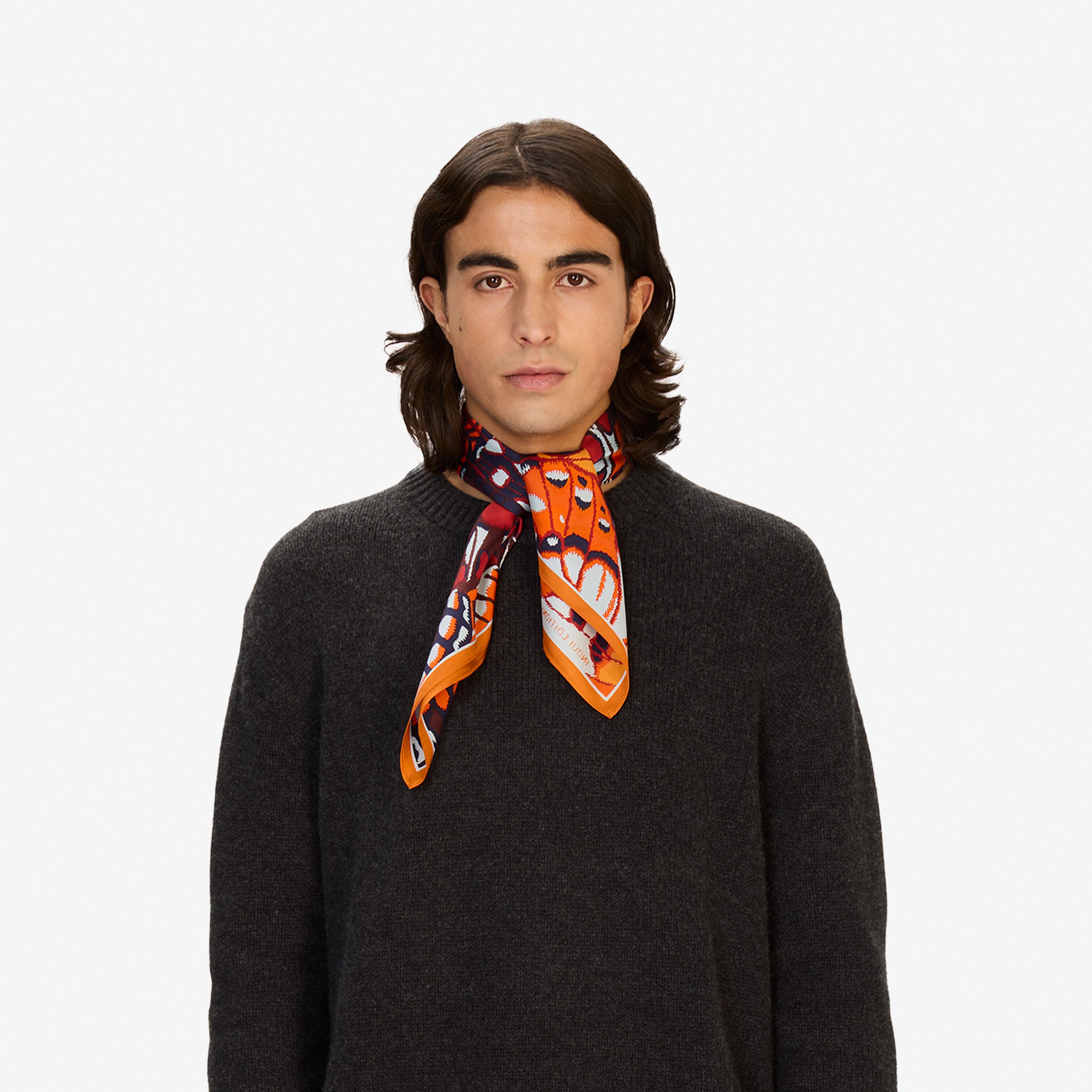 Quadratisches 65 - Papillons - Orange