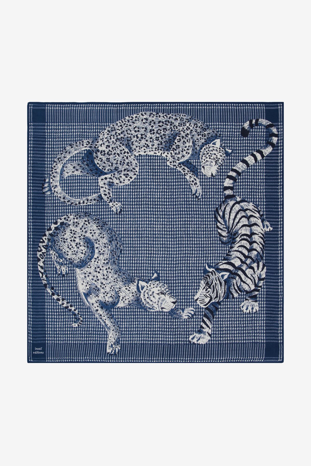 Square 100 - Jorgen Houndstooth - Blue