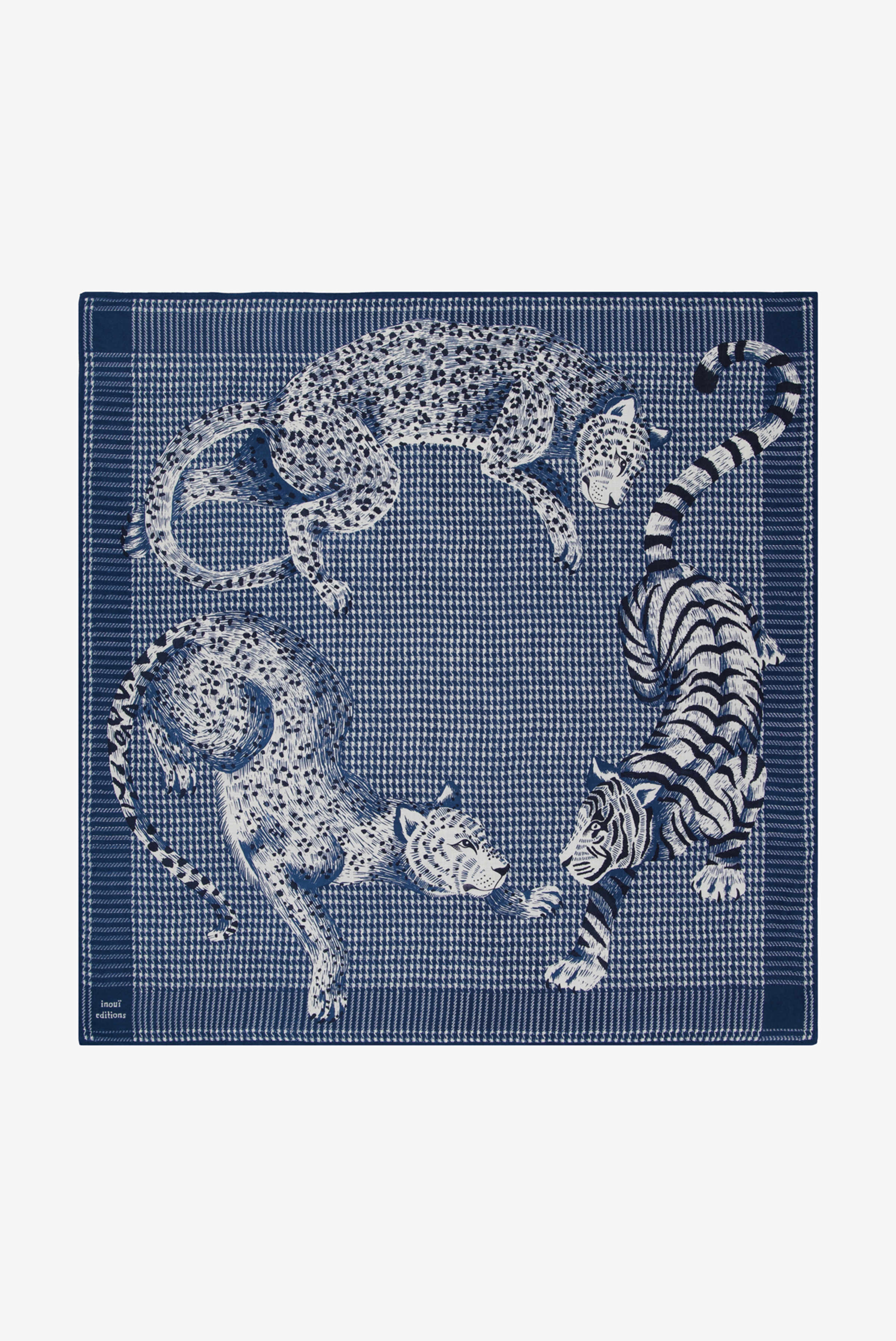 Square 100 - Jorgen Houndstooth - Blue