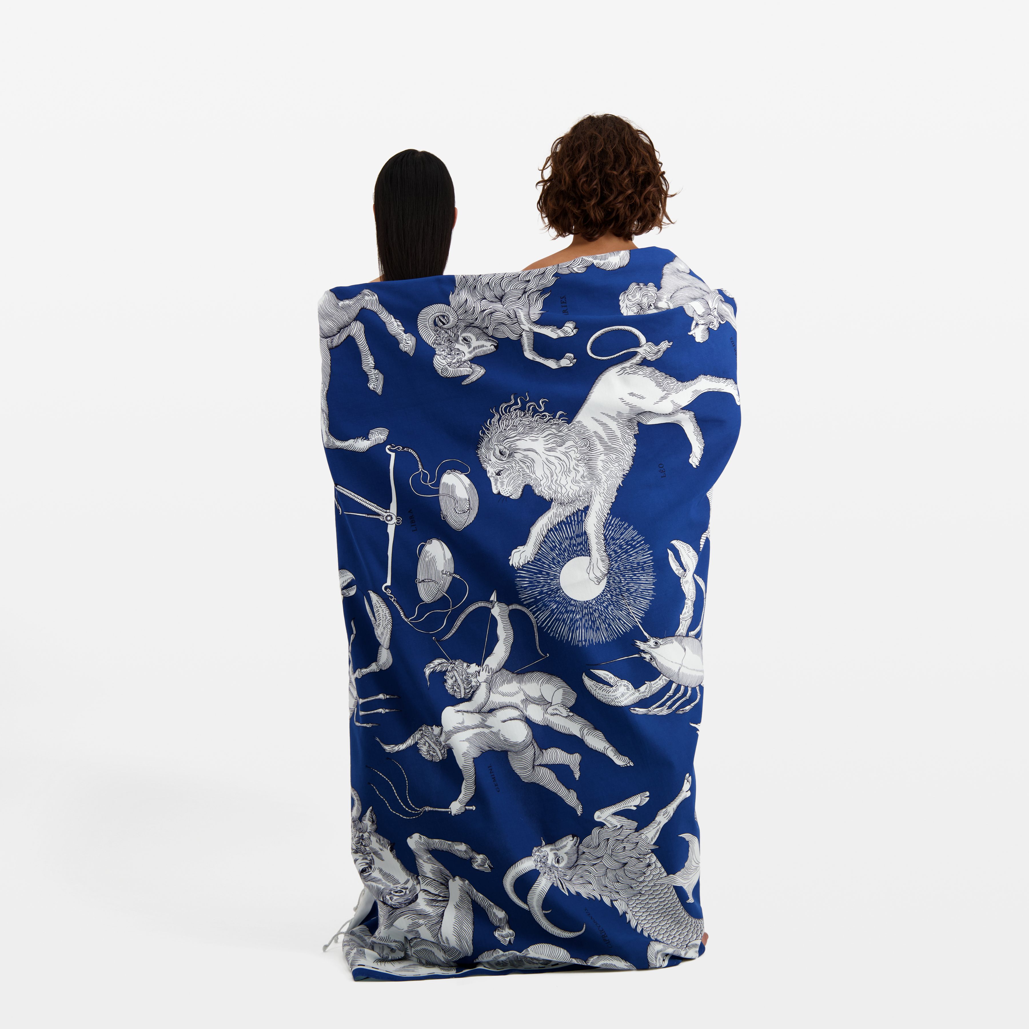 Fouta Towel 190 - Astrologie - Blue
