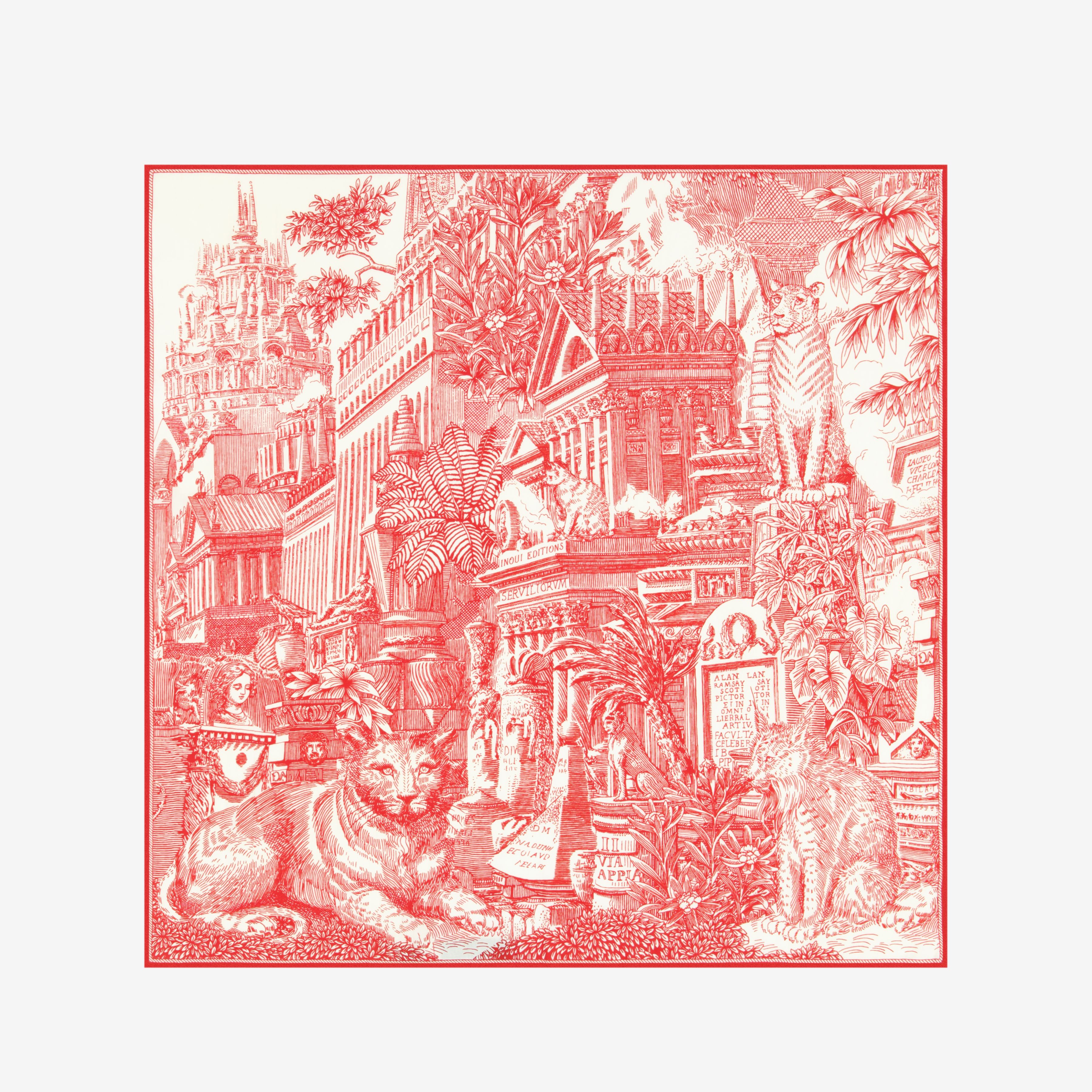 Pañuelo 65 - Piranesi - Rojo