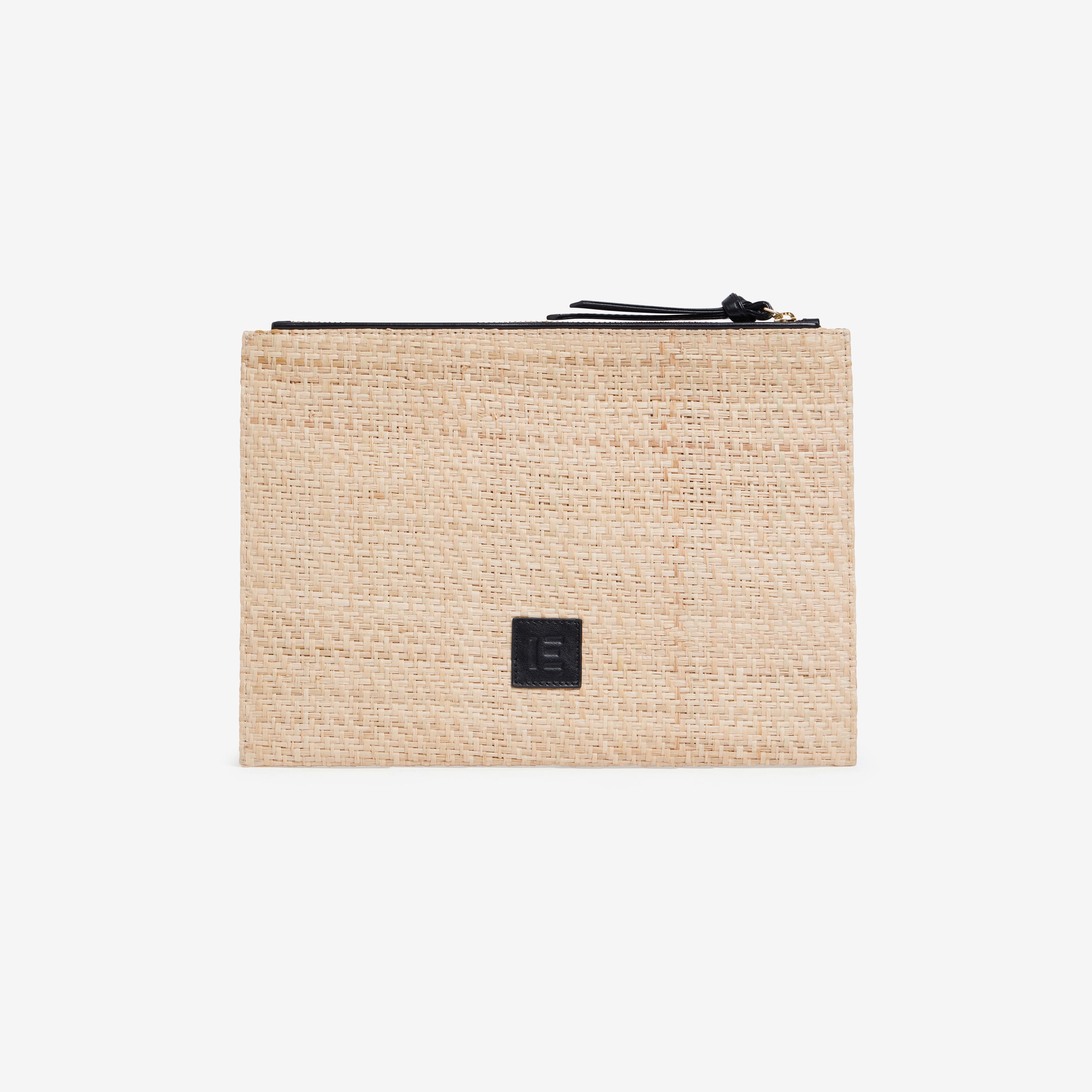 Embroidered Pouch - Daisy Eyes - Natural