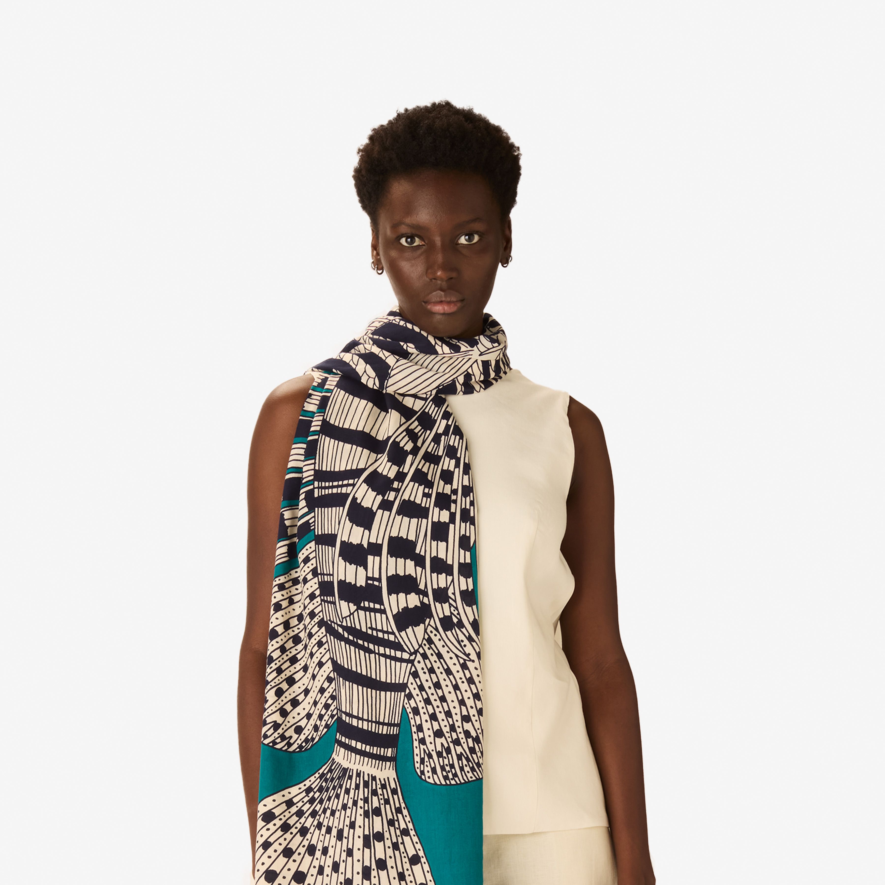 Scarf 100 - Vague - Turquoise