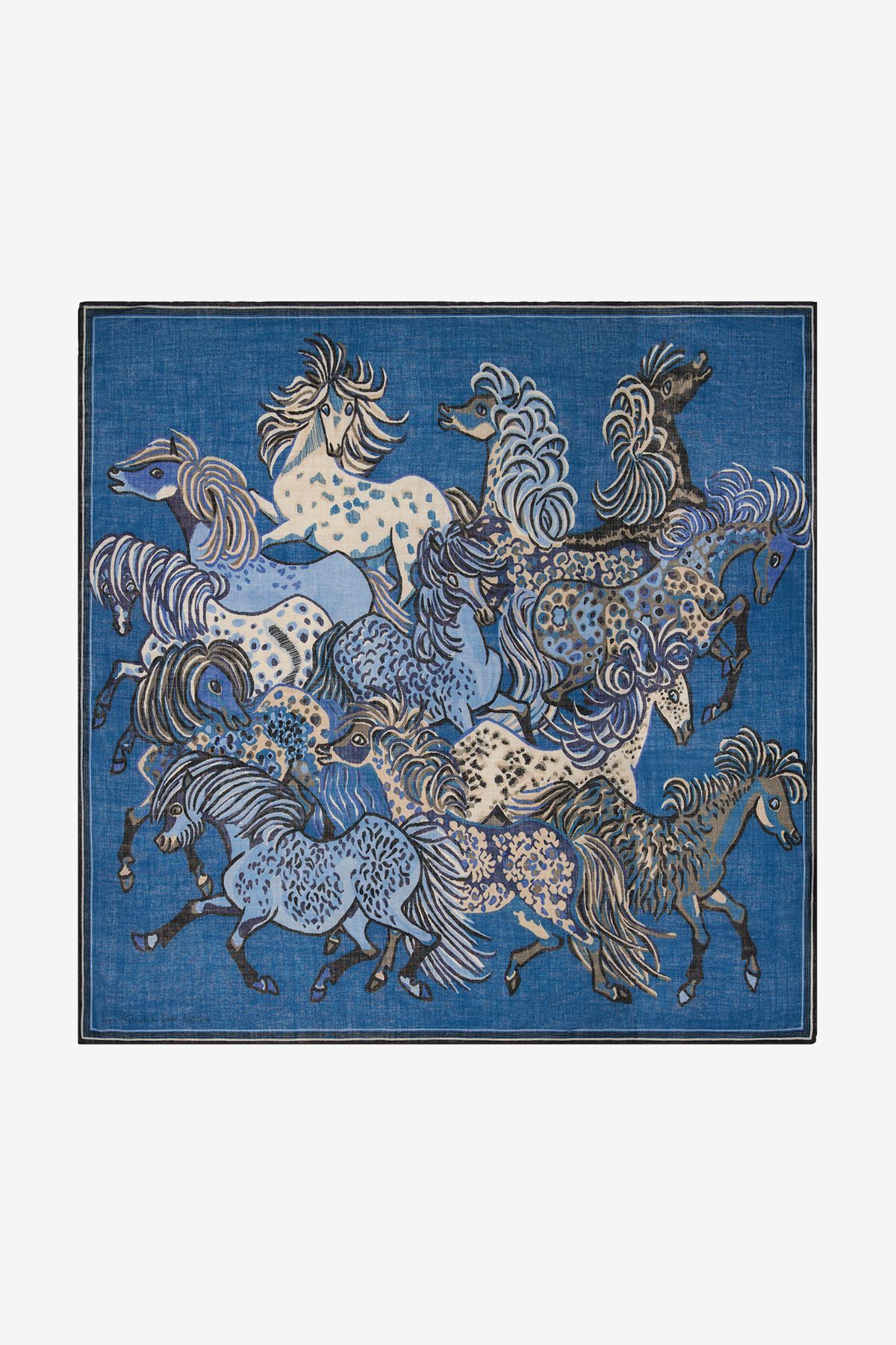 Carré 130 - Western - Bleu