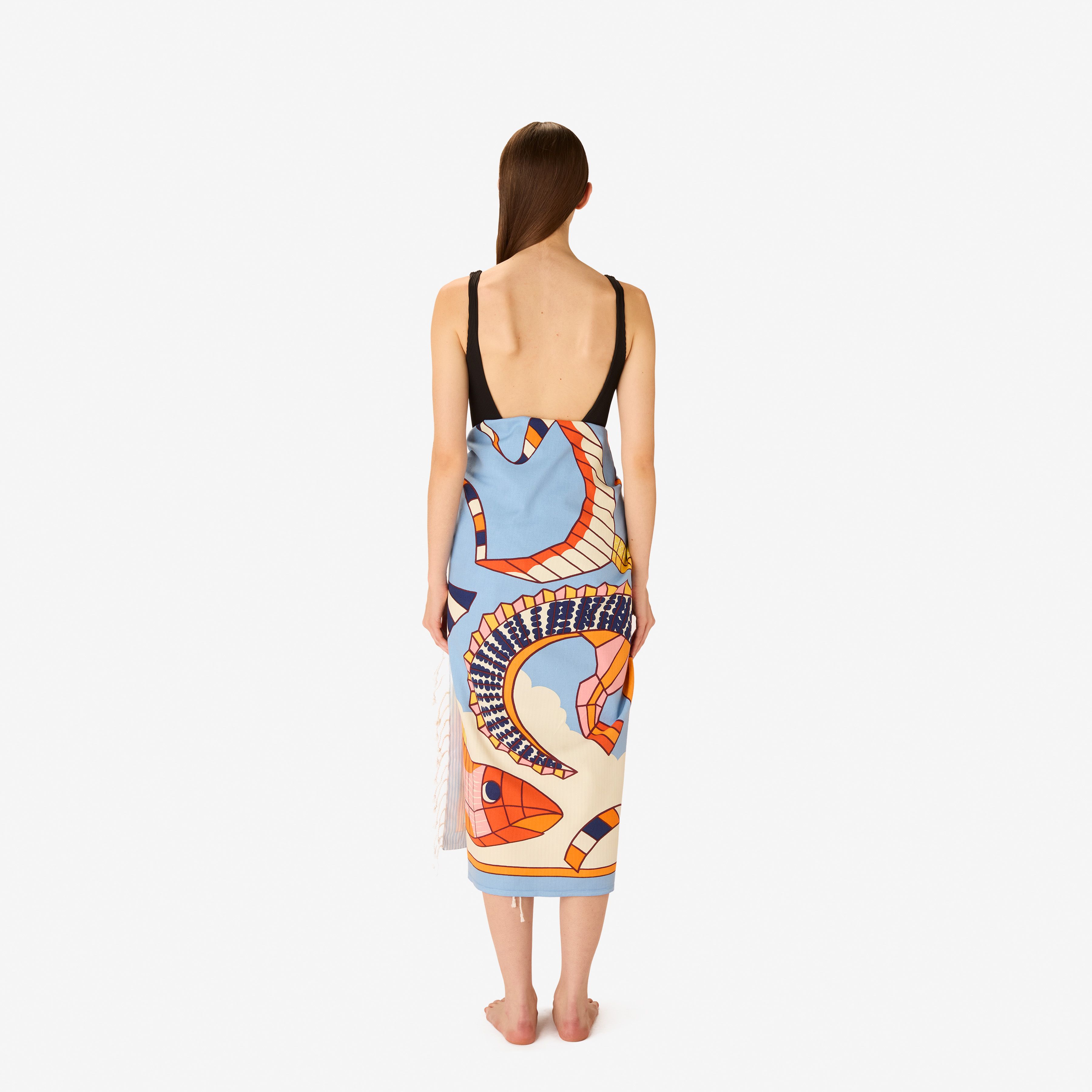 Fouta 100 - Cerfs Volants - Orange