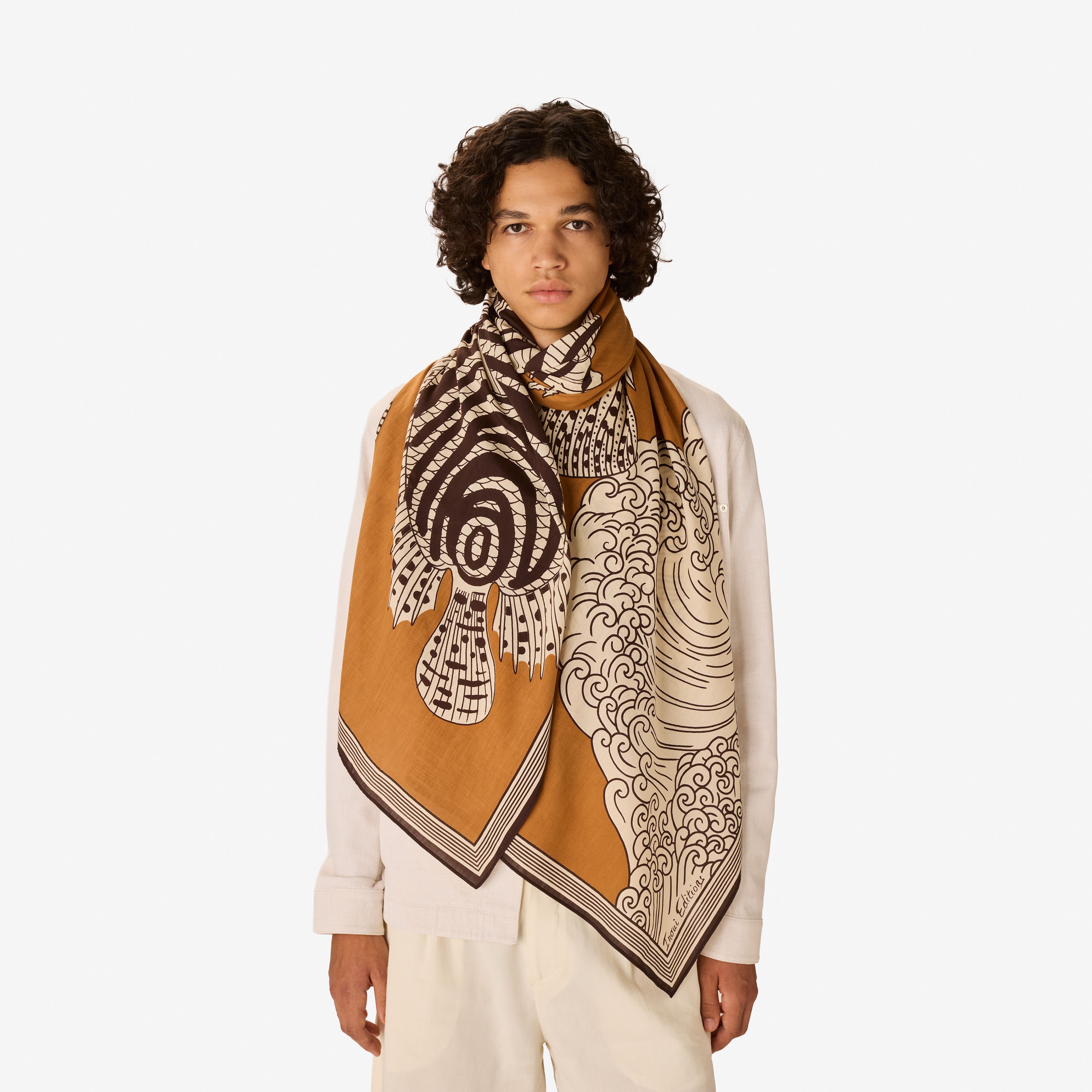 Scarf 100 - Vague - Golden Brown