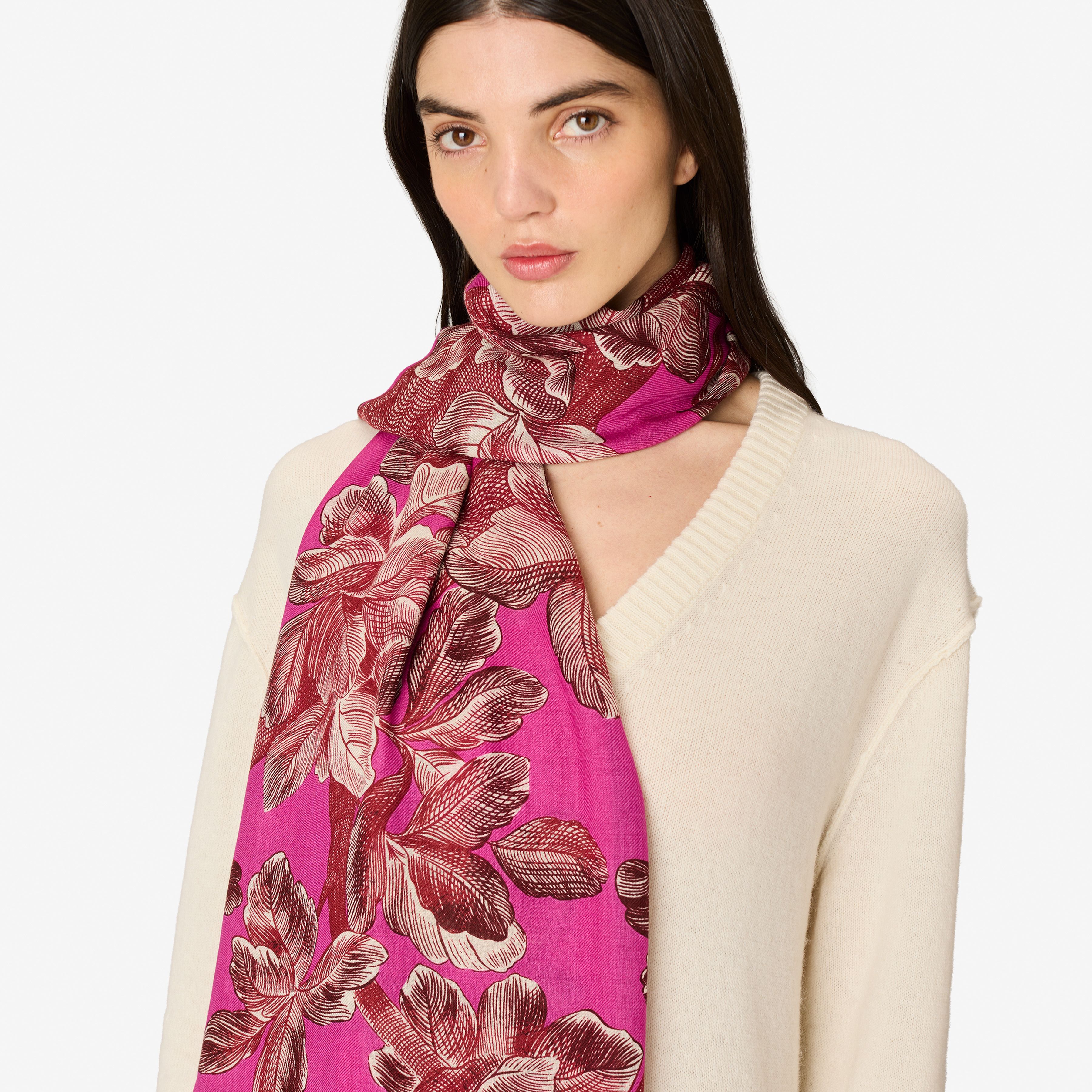Scarf 100 - Arboris - Fuchsia