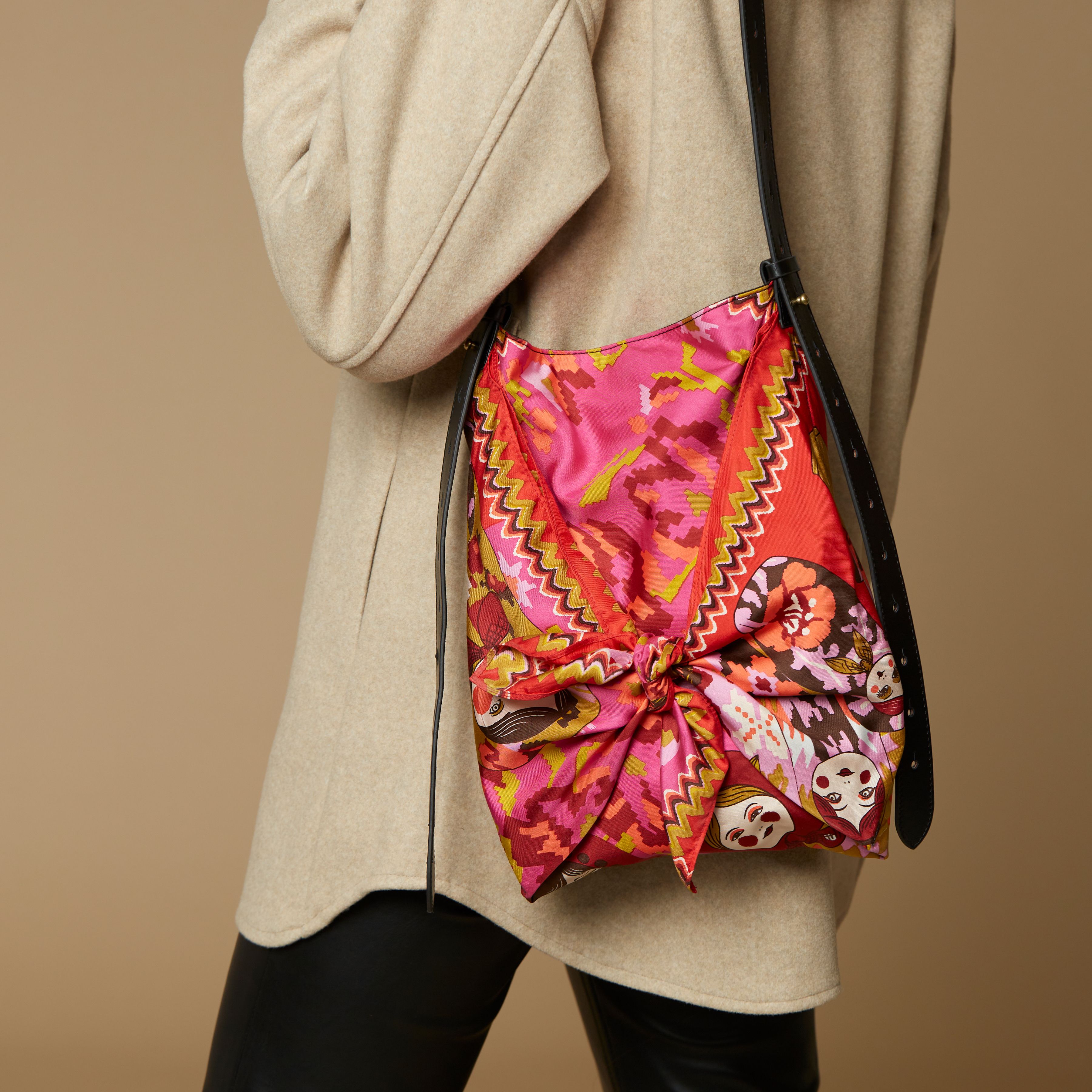 Sac Foulard S - Matriochka - Rose