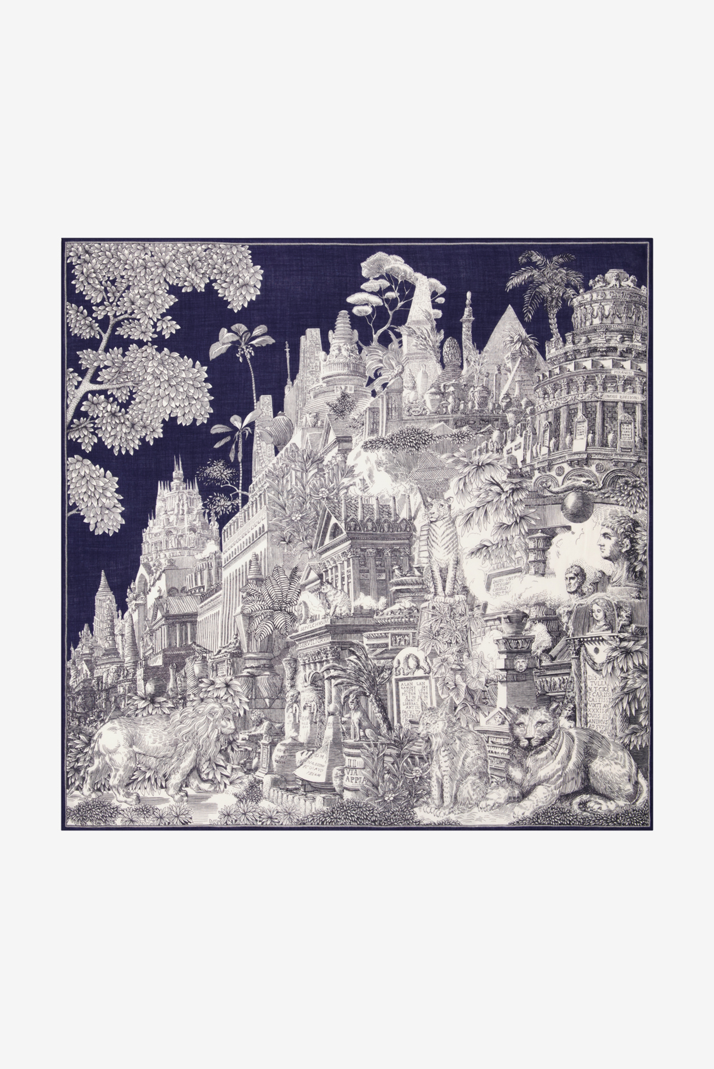 Cashmere Square 130 - Piranesi - Navy