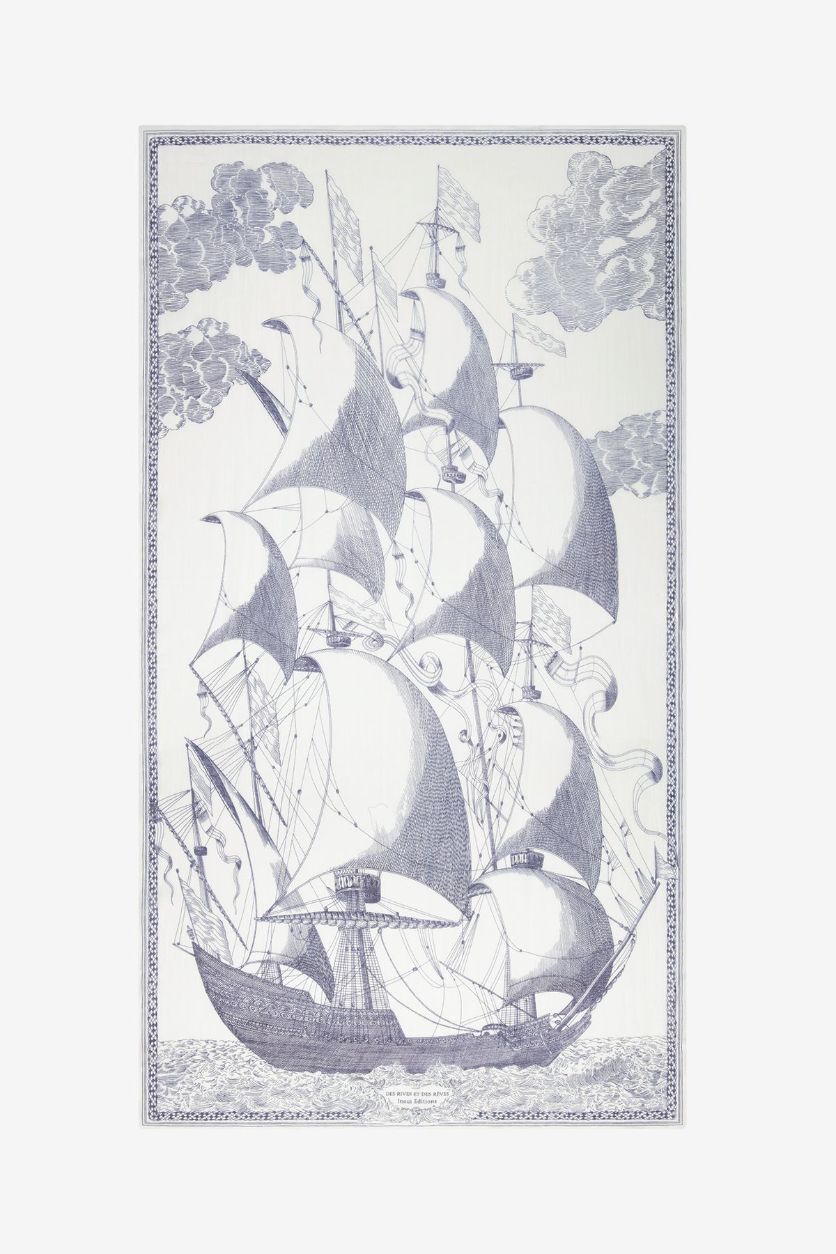 Scarf 100 - Des Rives Et Des Reves - White